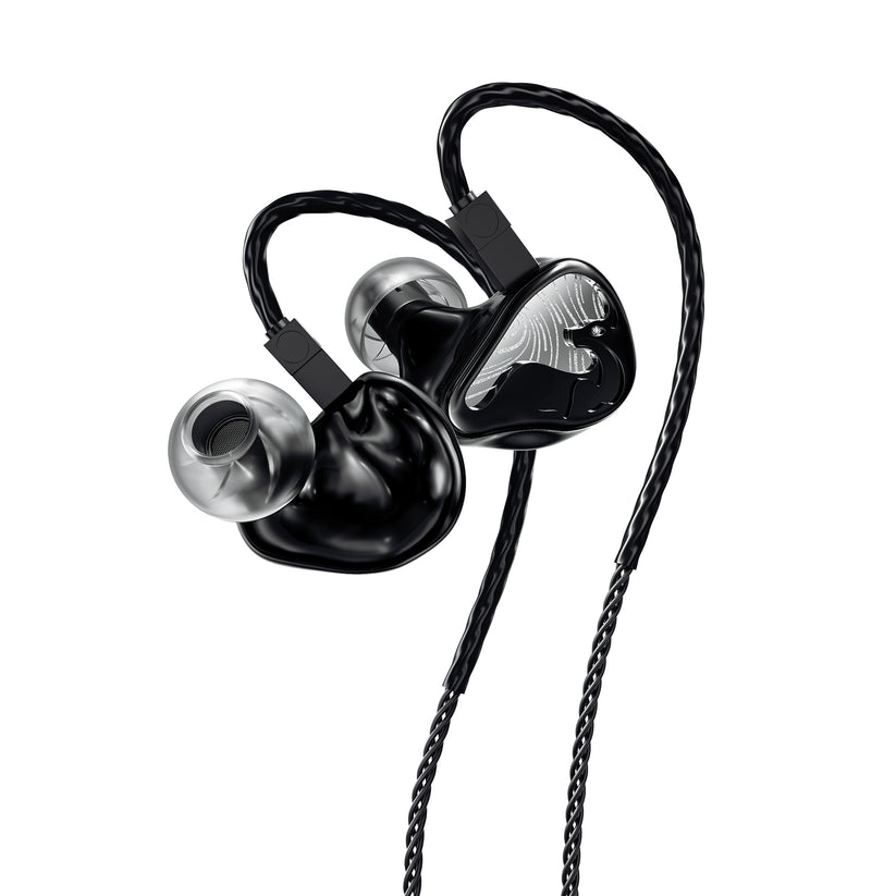 LETSHUOER Mystic 8 High Fidelity Earphones with 8 Balanced Armature, Neutral Tuning for Live Music Performance
