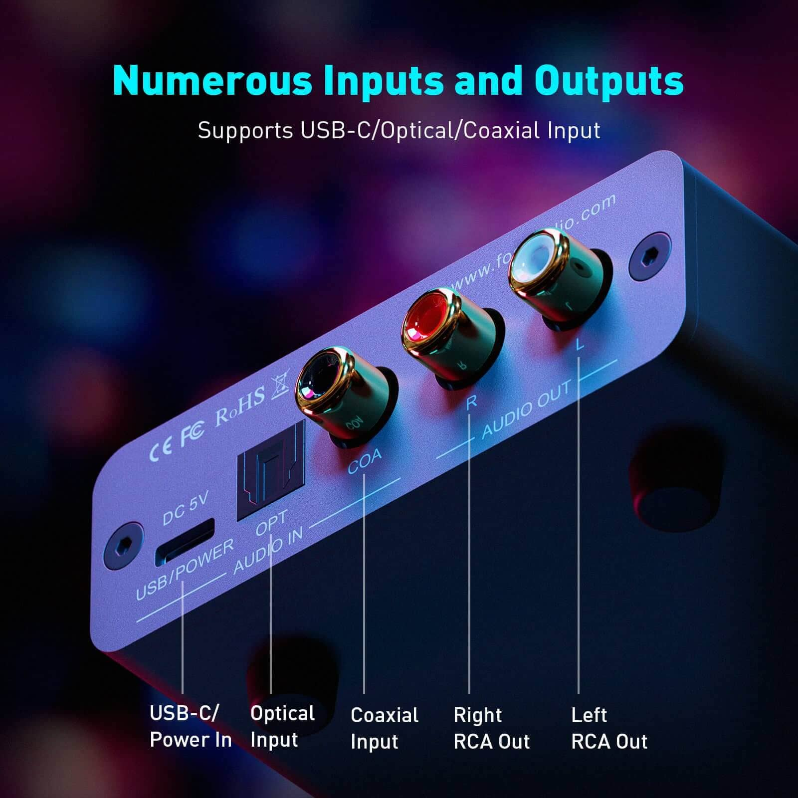 Fosi Audio K5 Pro Gaming DAC and Headphone Amplifier for PC/PS5/Switch