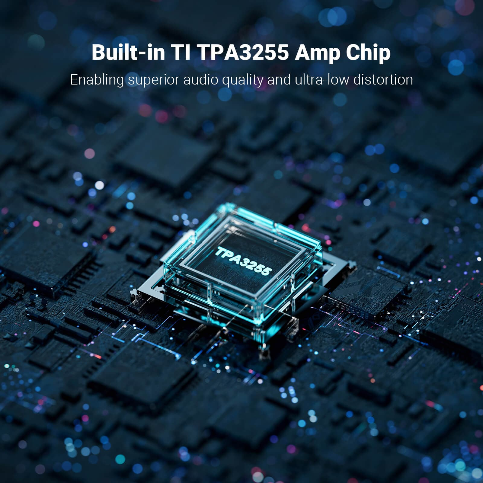 Fosi Audio V3 300Wx2 2.0 Channel Hi-Fi Stereo Audio Amplifier with Texas Instrument TPA3255 Chip