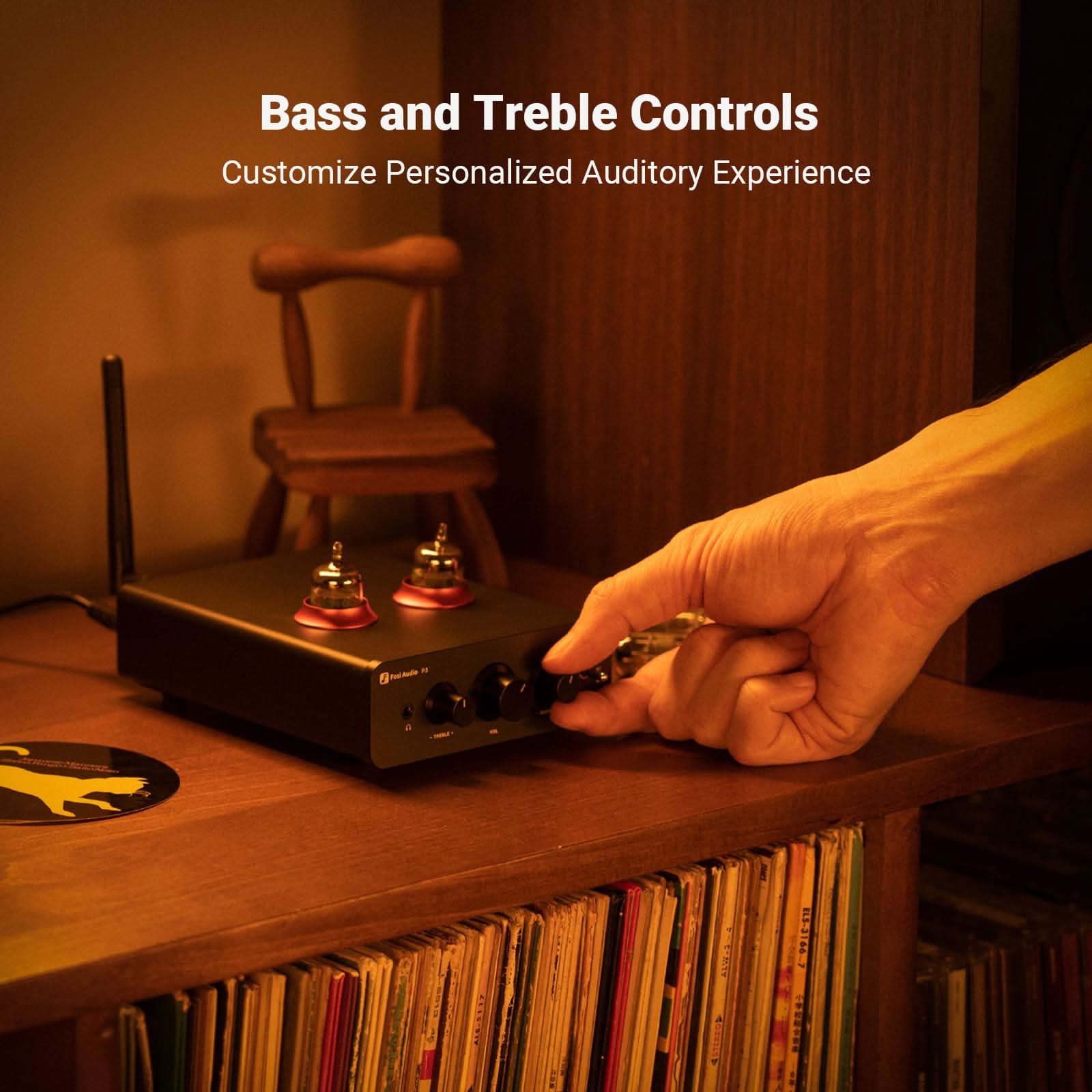 Fosi Audio P3 Bluetooth Vacuum Tube Preamplifier and Headphone Amplifier