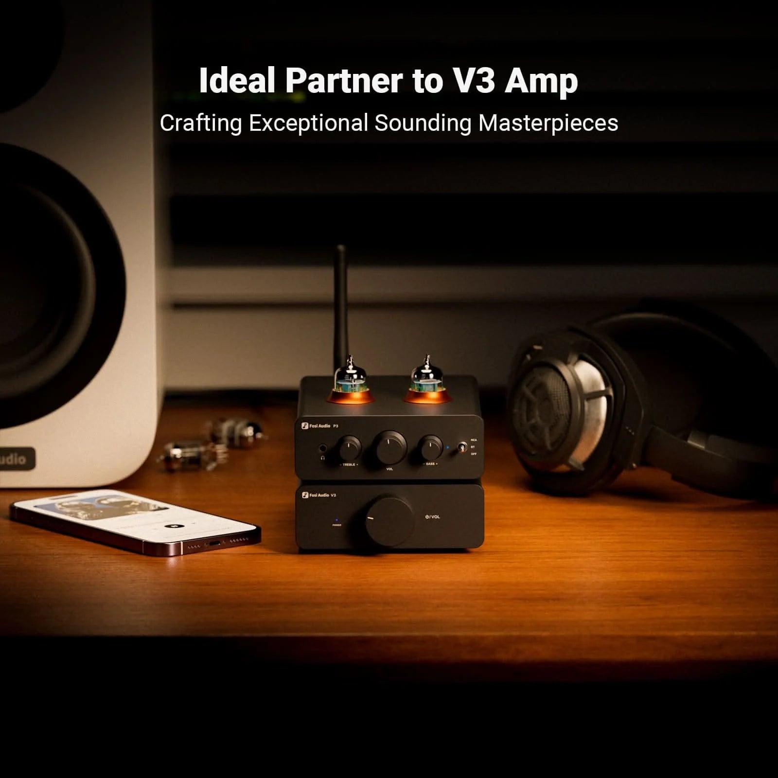 Fosi Audio P3 Bluetooth Vacuum Tube Preamplifier and Headphone Amplifier