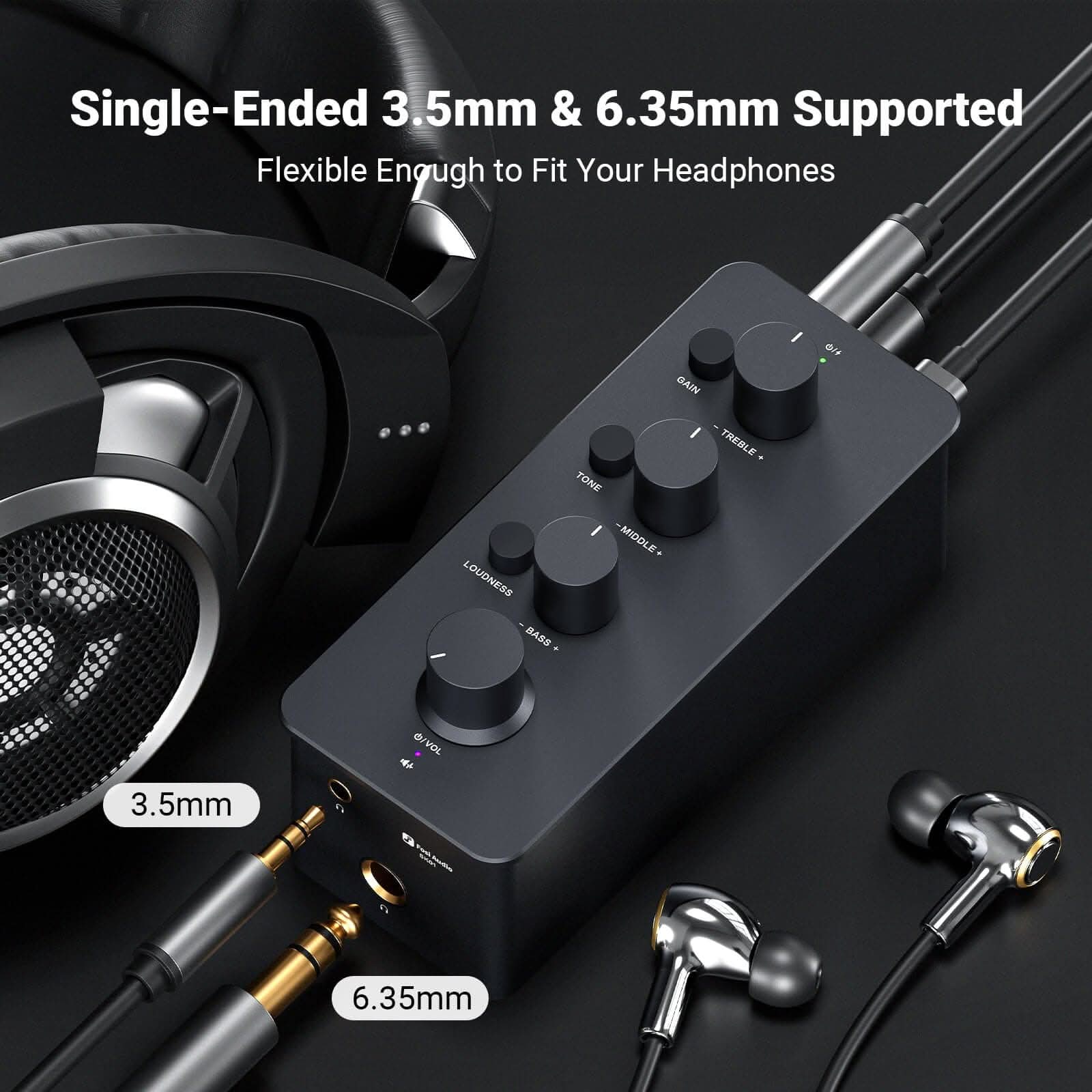 Fosi Audio SK01 High-Power Headphone Amplifier Equalizer and Preamp
