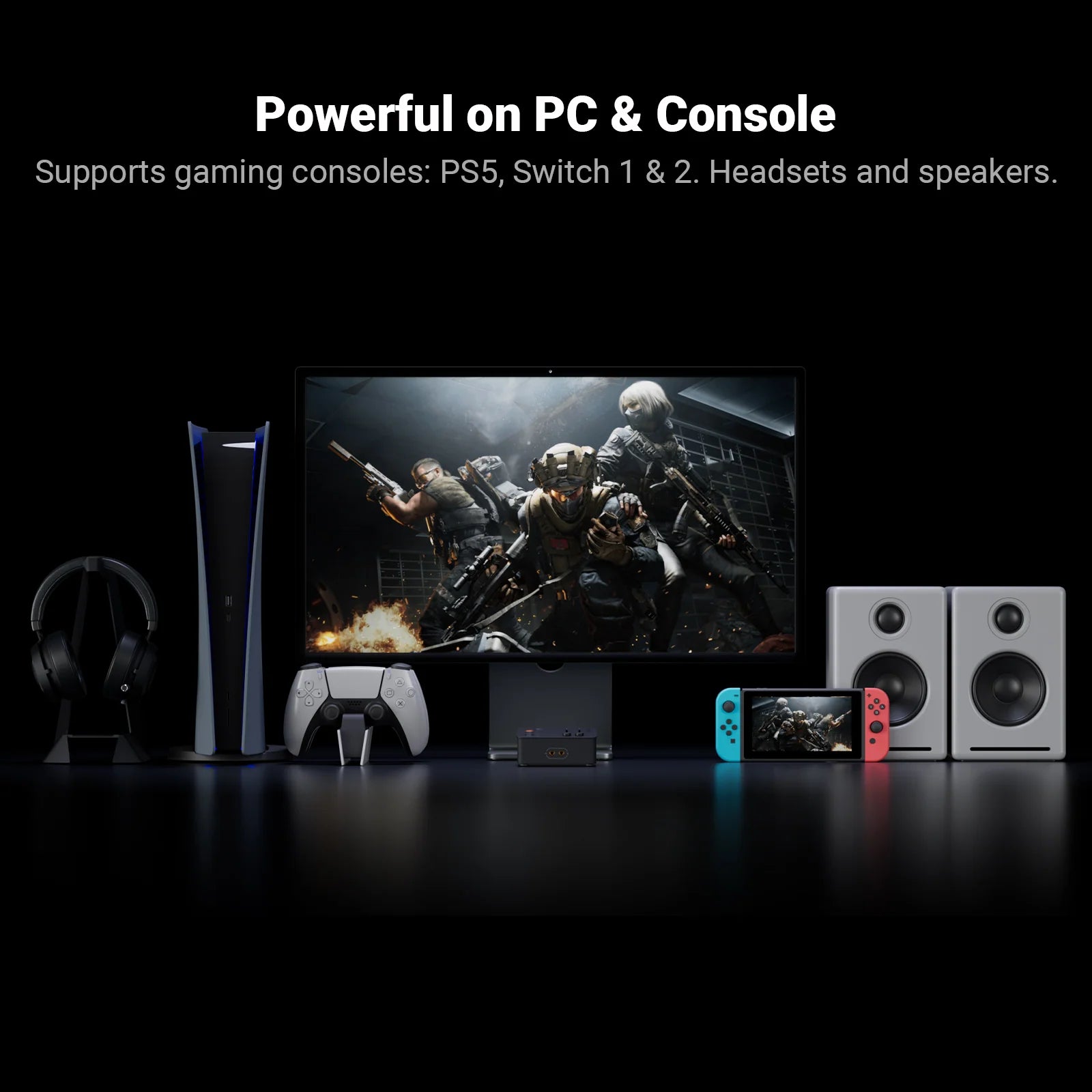 Fosi Audio C3 StepSense AI Gaming DAC and Headphone Amplifier