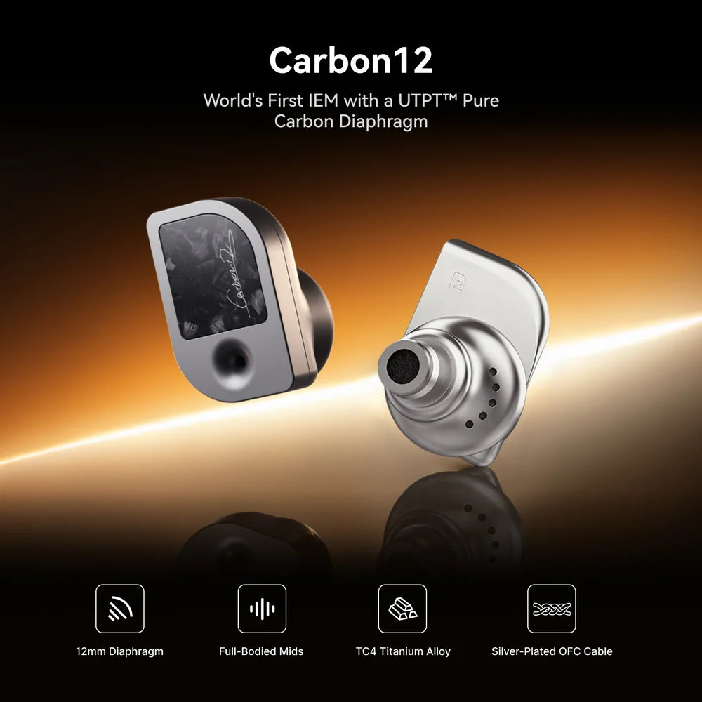 Fosi Audio Carbon 12 Pure Carbon Dynamic Driver In-Ear Monitors