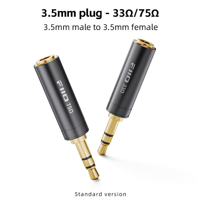 FiiO Impedance Adapter 3.5mm and 4.4mm, 33ohms & 75ohms option