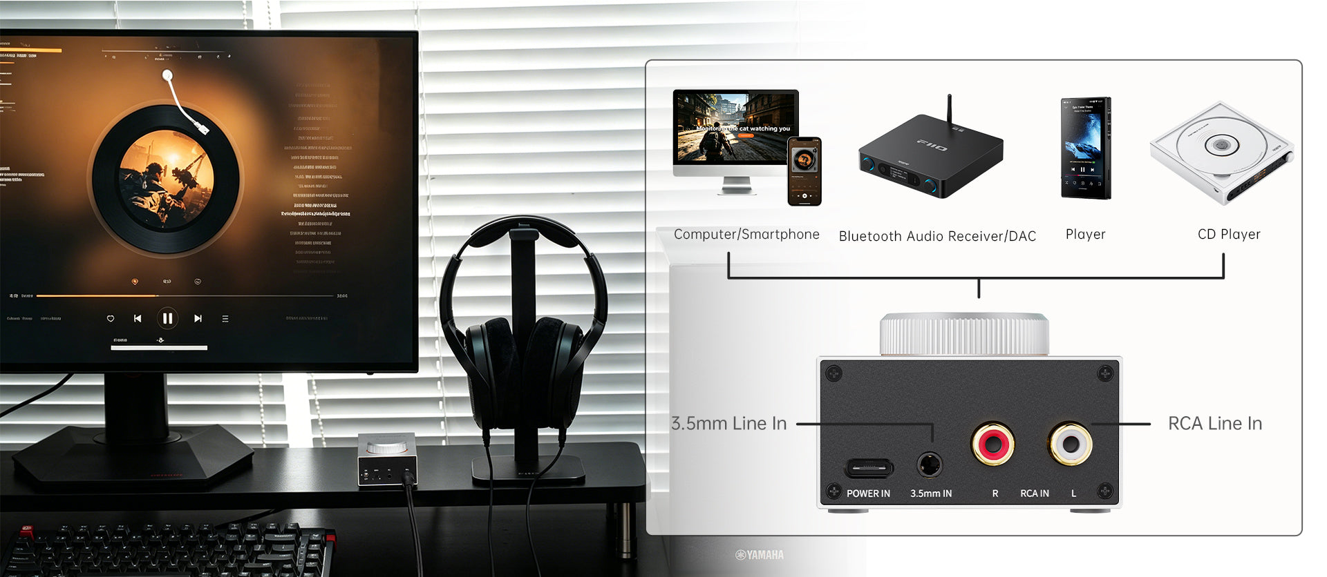 Fiio Jadeaudio Gigas 1 | Class AB Desktop Headphone Amplifier | 4600mW per channel