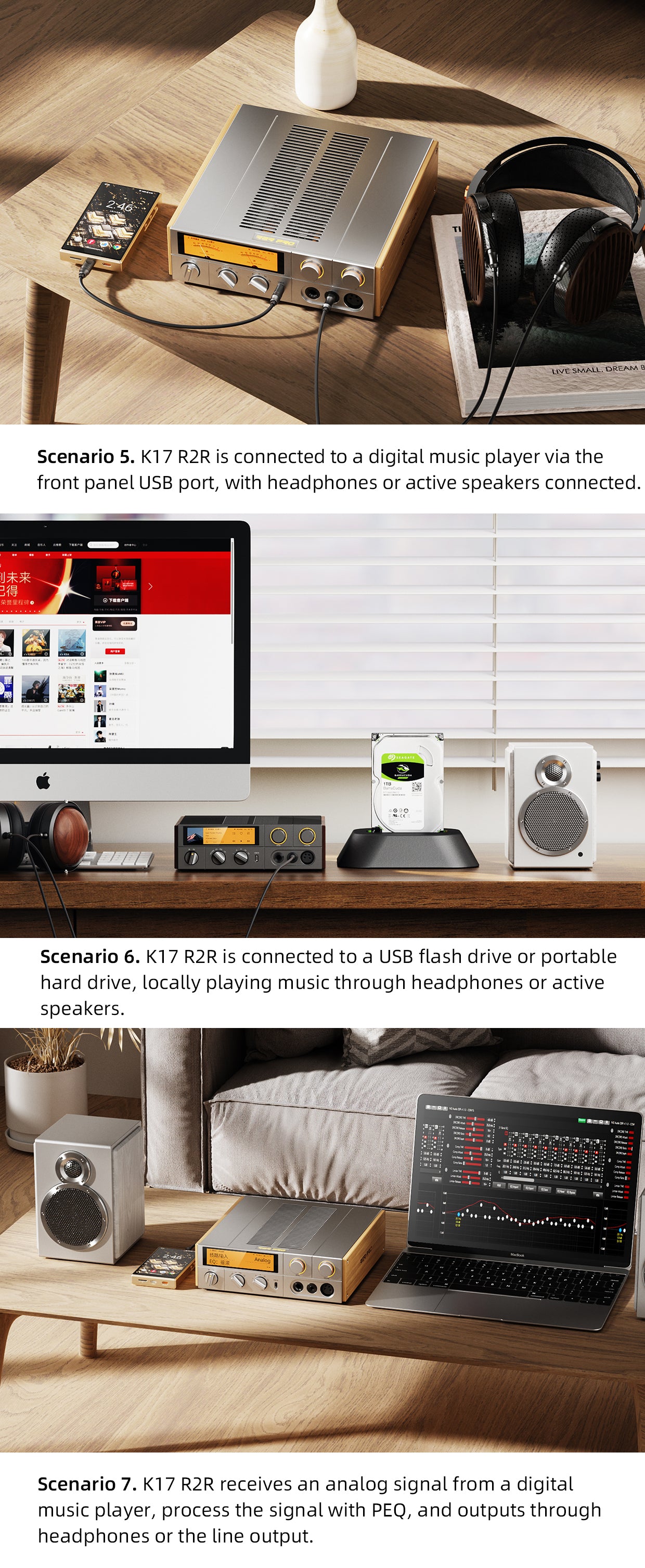 Fiio K17 R2R Premium All-in-One DAC Headphone Amplifier and Streamer