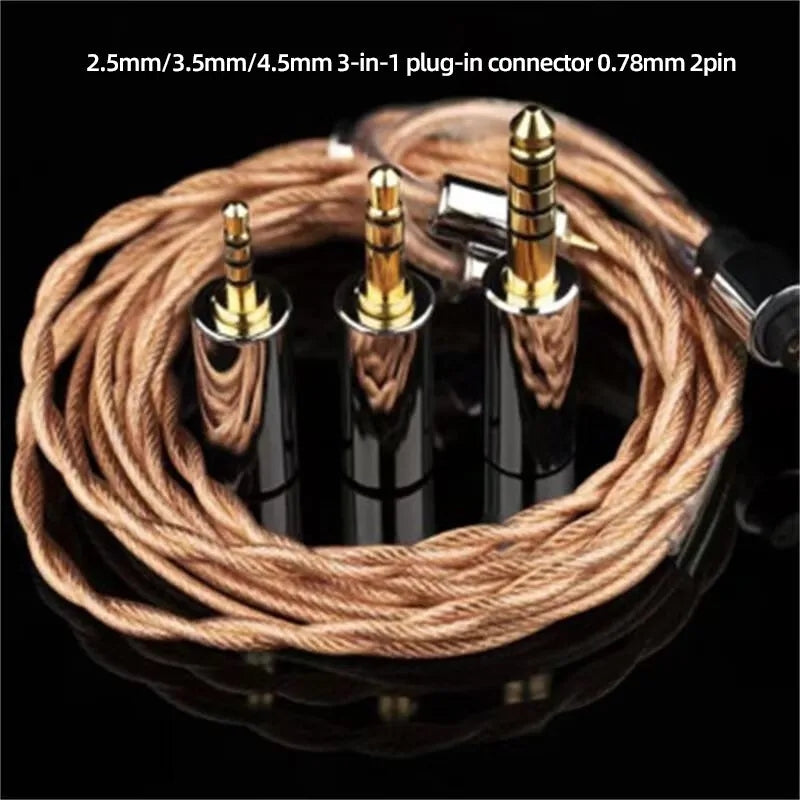 EPZ K5 - 5 Drivers (1DD+4BA) Hybrid In-ear Monitor IEM Earphone 8mm LCP+PU DD 4 Balanced Armatures Detachable Cable