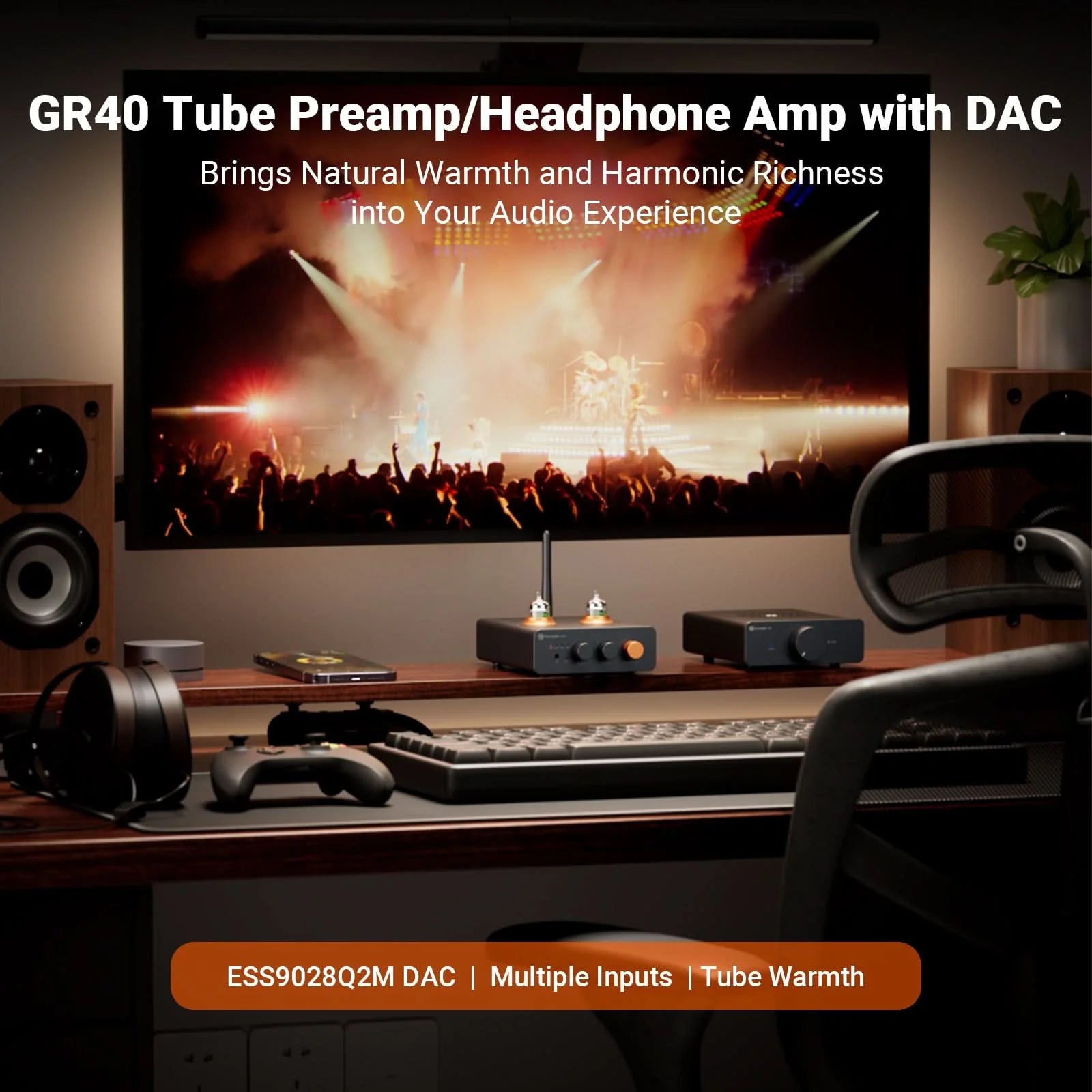 Fosi Audio GR40 Tube DAC Headphone Amplifier and Preamplifier