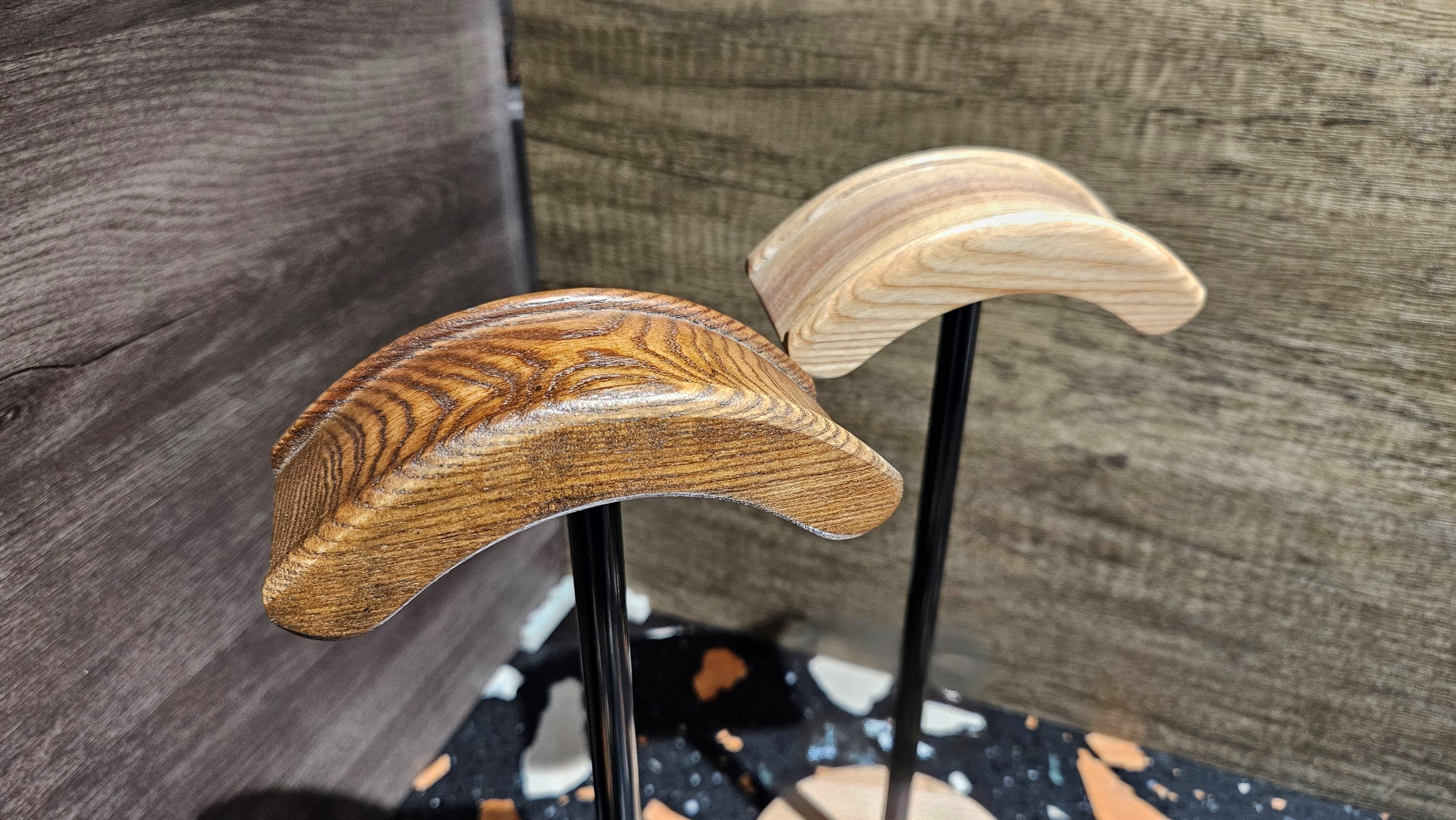 SP Ark Headphone Stand (Class B) - Solid Wood Hanger & Base with Aluminum Pole