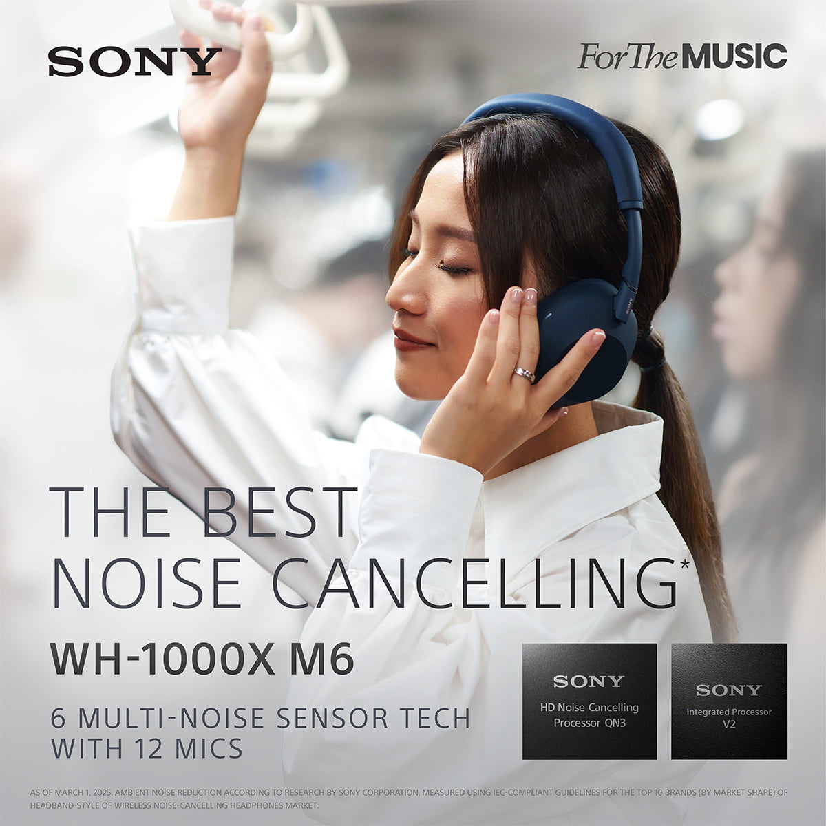 Sony WH-1000XM6 Wireless Headphones | Advanced Noise Cancelling Technology | Comfort design | WH1000XM6