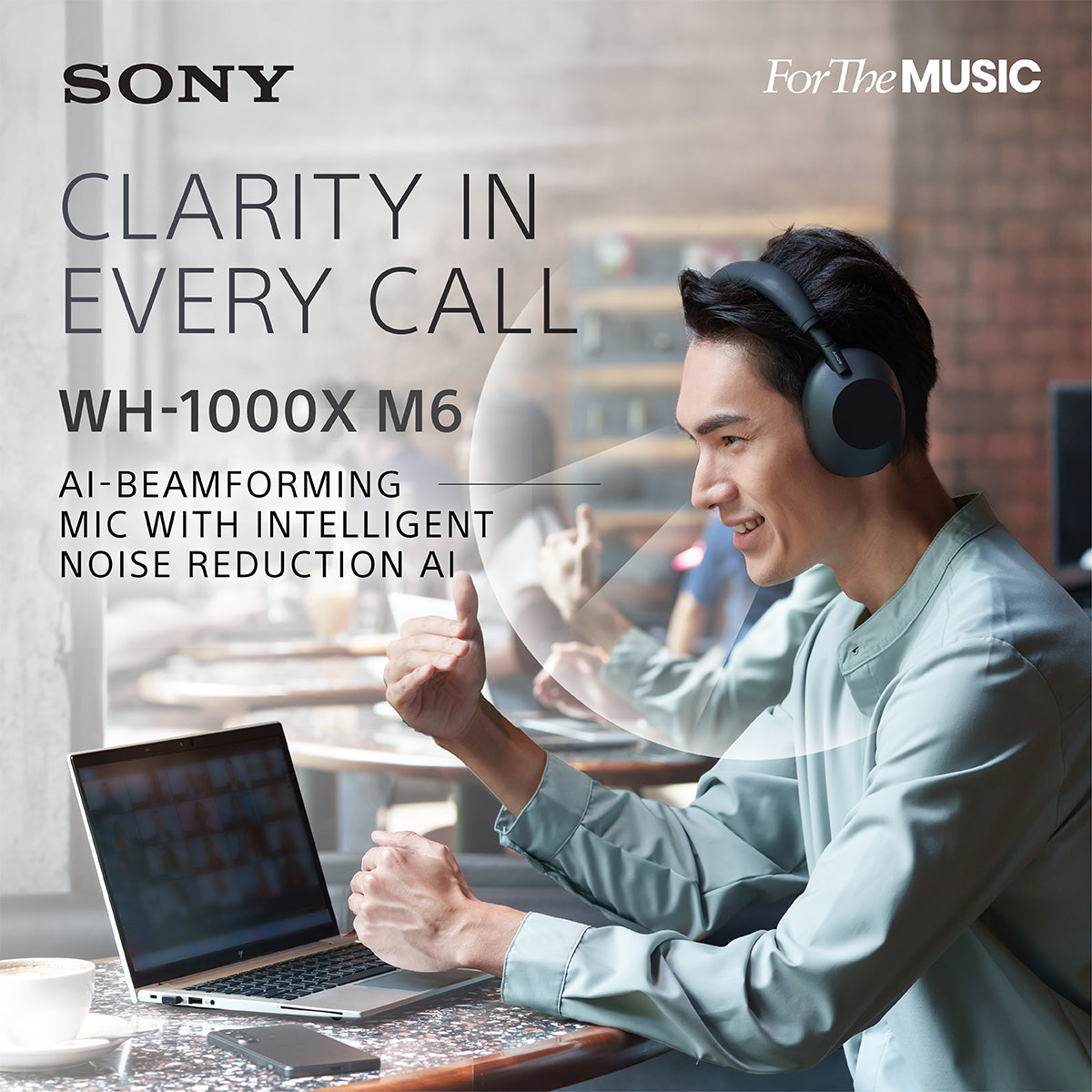 Sony WH-1000XM6 Wireless Headphones | Advanced Noise Cancelling Technology | Comfort design | WH1000XM6