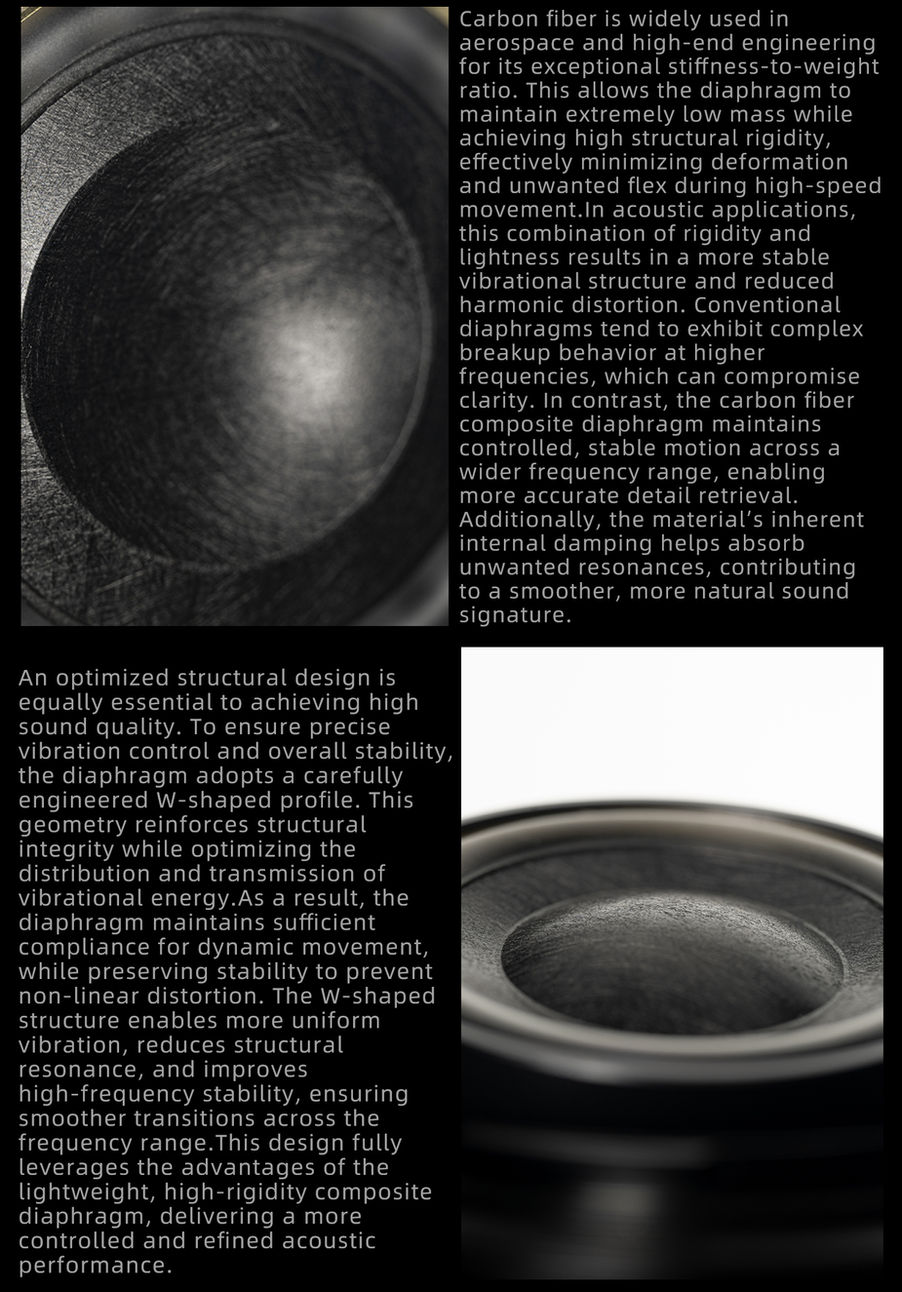 DUNU Mortise | Natural Wooden Open-Back Dynamic Headphones | Carbon Fiber Diaphragm Driver