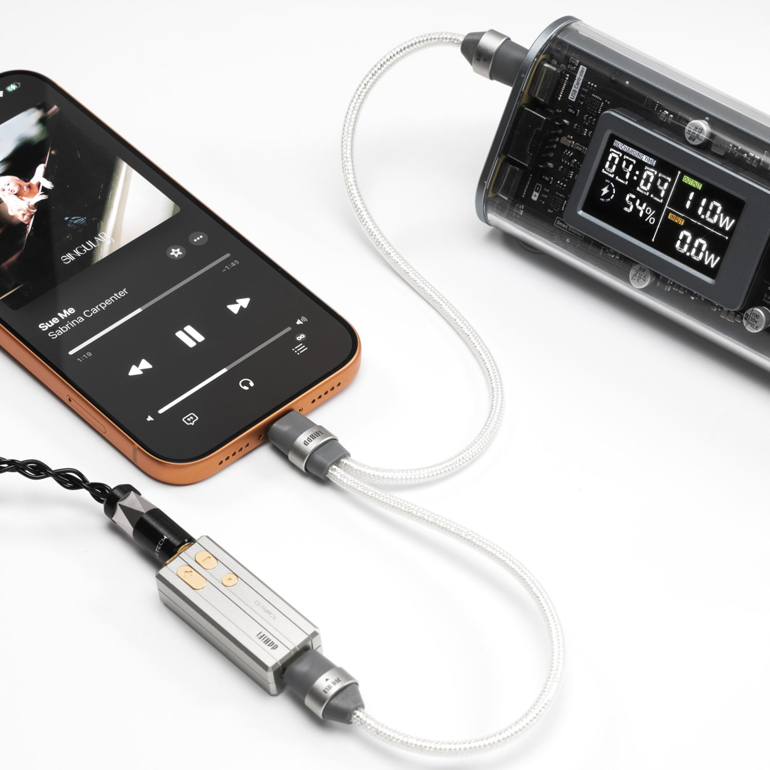 DDHIFI TC05M3 2-in-1 USB-C Charging & OTG High-Purity OFC Cable for Dongle DAC & Power Bank