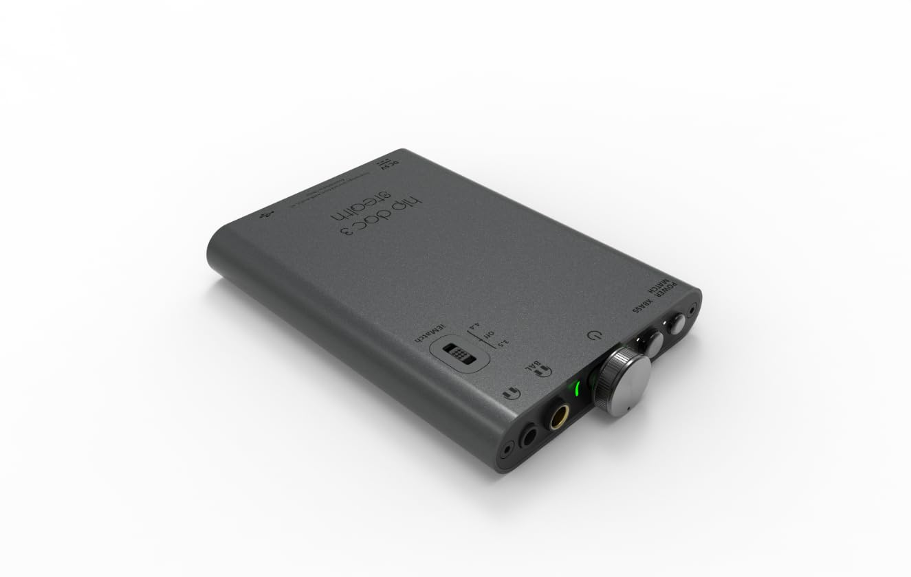iFi Hip-Dac 3 (Stealth Edition) - Portable DAC and Headphone Amp | Burr Brown | Bit-Perfect DSD & DXD Support |