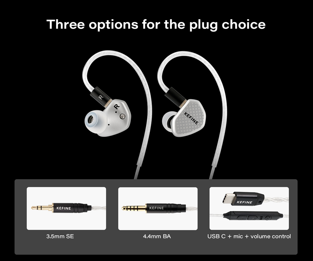 KEFINE Klean SV 10mm DLC Dynamic Driver In-Ear Earphone with Interchangeable Nozzle