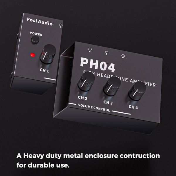 Fosi Audio PH04 - 4 Channel Stereo Headphone Amplifier Splitter