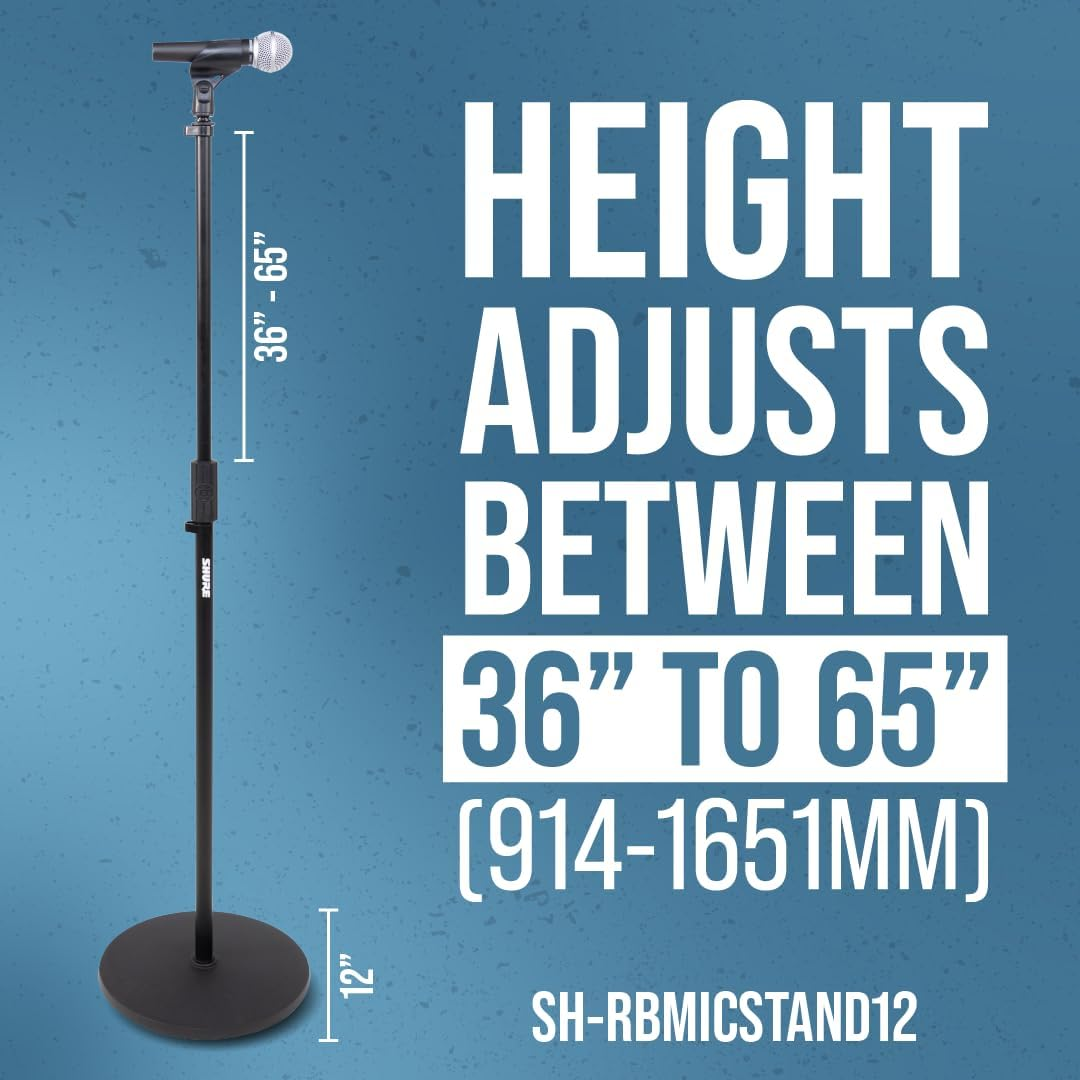Shure by Gator SH-RBMICSTAND12 12" Round Base Mic Stand