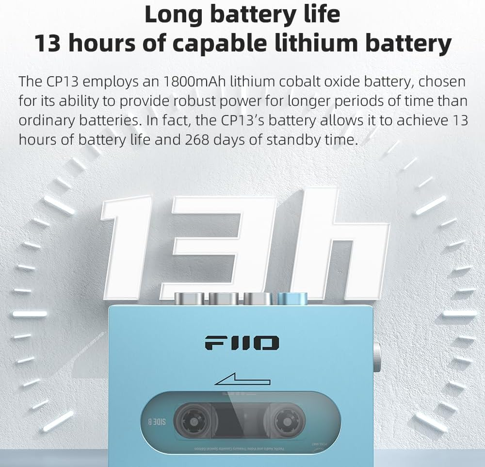 Fiio CP13 Portable Stereo Cassette Player with USB C Charging Support