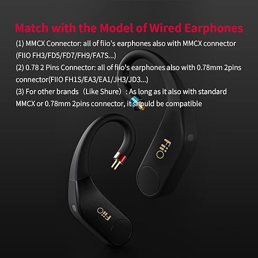 FIIO UTWS 5 (2025) - IEM Hook Adapter High Resolution Bluetooth 5.2 MMCX 2 pin