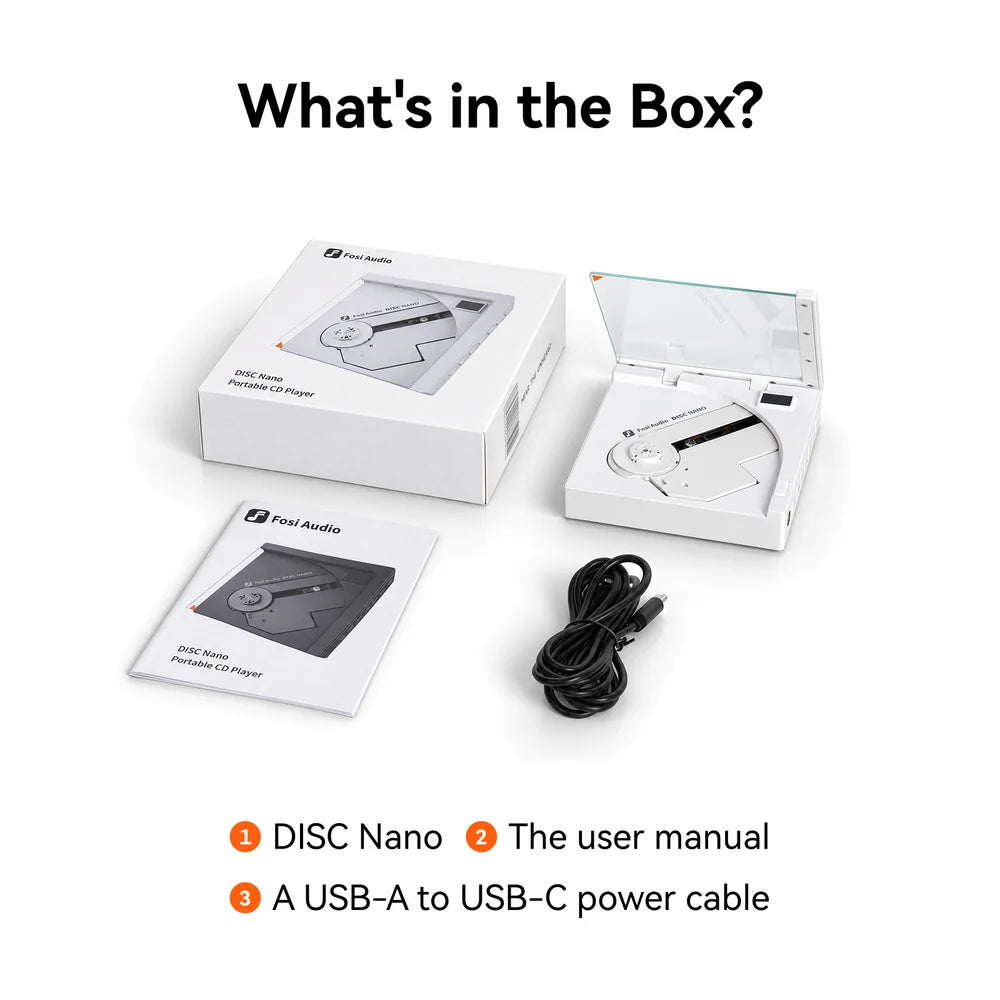 Fosi Audio DISC Nano Ultra-Compact Portable CD Player
