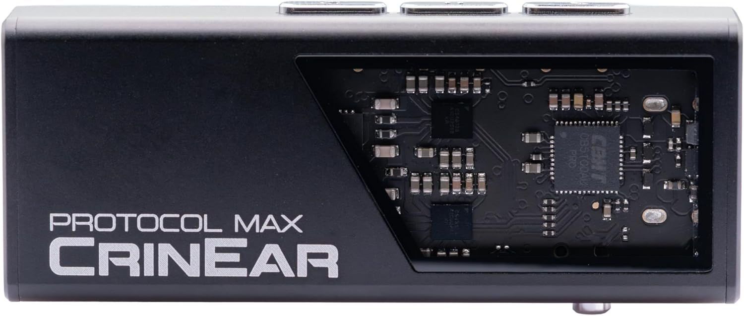 CrinEar Protocol Max | Portable DAC-Amplifier with 10-Band PEQ, Dual Cirrus Logic CS43198 + Dual SG Micro SGM8262-2 | 600mW High Power Amplification