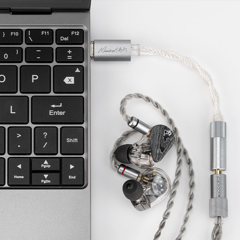 Moondrop Echo A / B - 32Bit/384kHz Portable USB DAC & AMP with MIC & Balanced Output, DSP