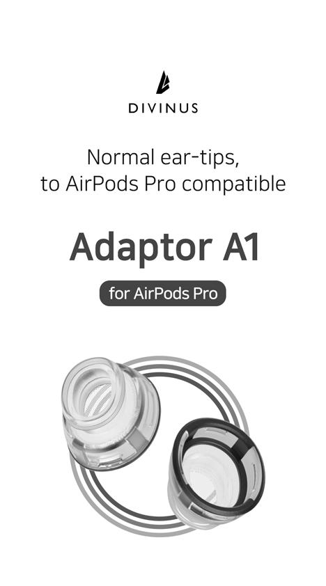 Divinus Velvet Eartips for AirPods Pro Series Comfort Low Pressure Wider Loop EarTips for AirPodsPro1/2 & A1 Adaptor for AirPods Pro (1-Pair)