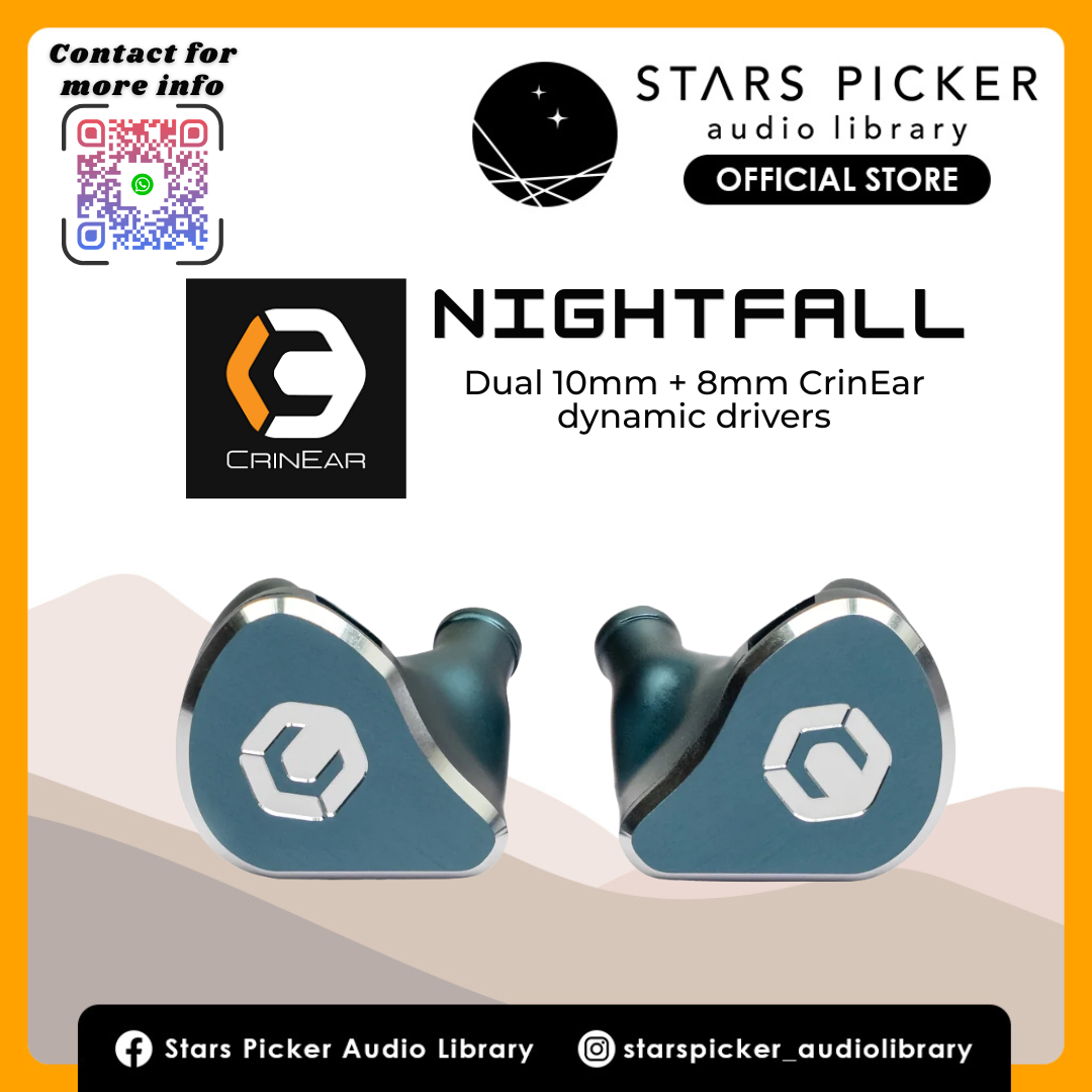 CrinEar Nightfall IEM - Dual Dynamic Driver IEMs earphones