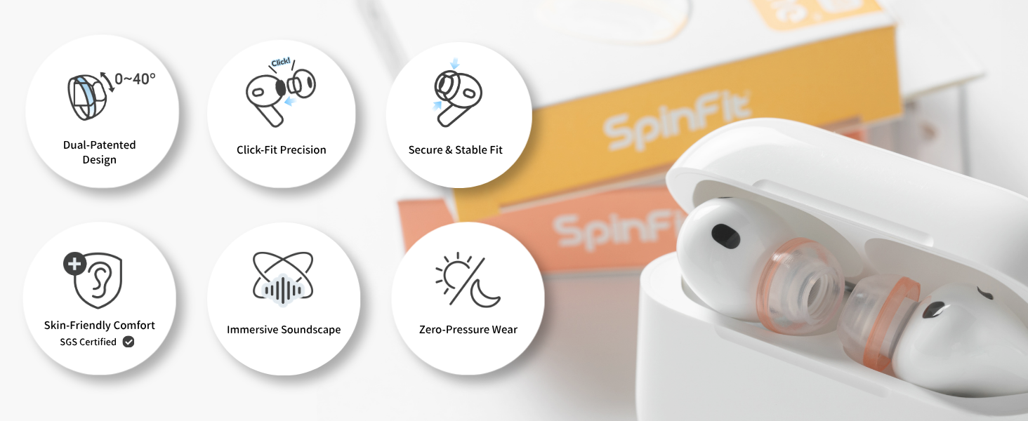 Spinfit AuraFine for AirPods Pro Gen 3 Upgrade Replacement Ear Tip