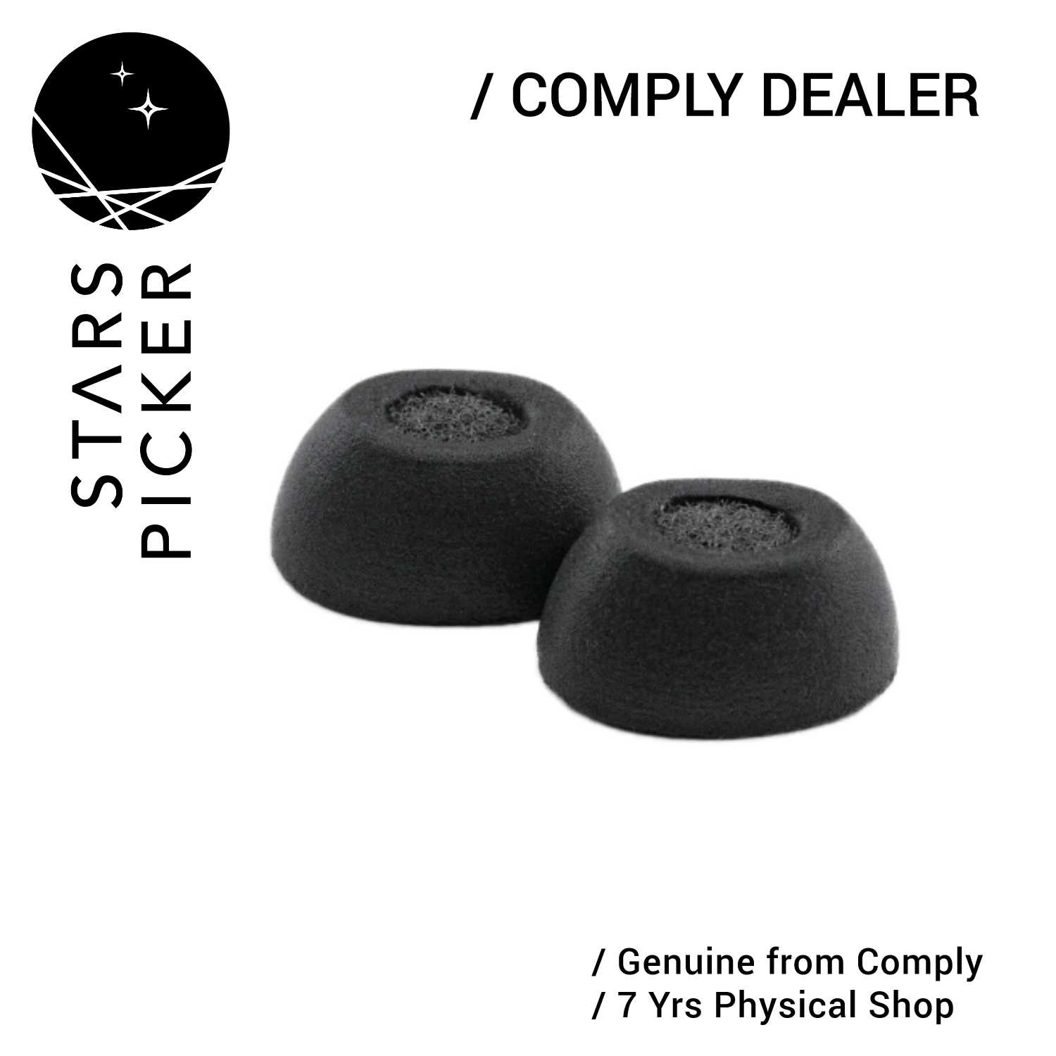 Comply (TWo-220-C) Truegrip Pro Memory Foam Eartips (37-22102-XX) for Jabra 85t & More