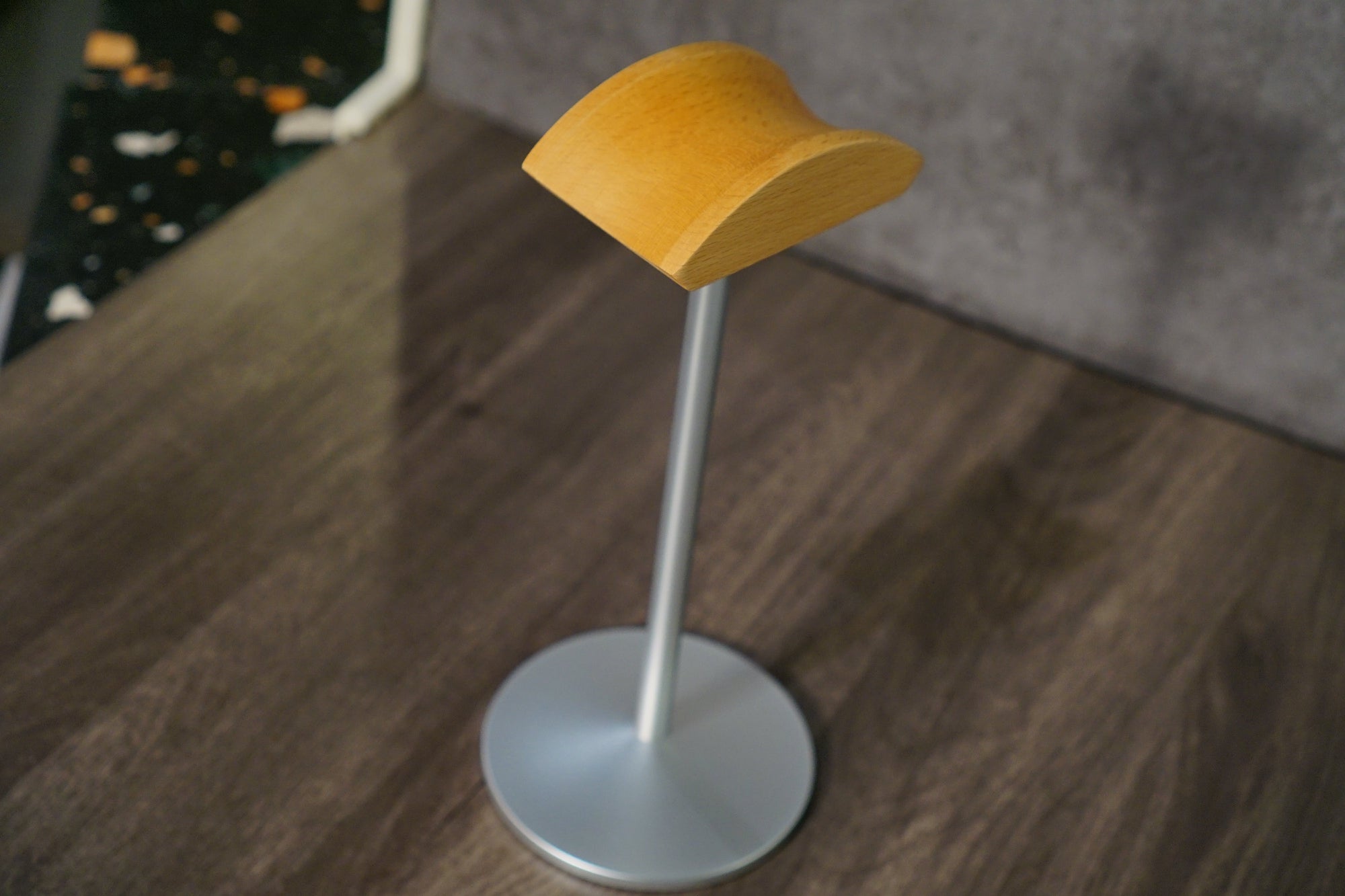 SP Ark Headphone Stand (Class S) - Solid Wood Hanger & Base with Aluminum Pole