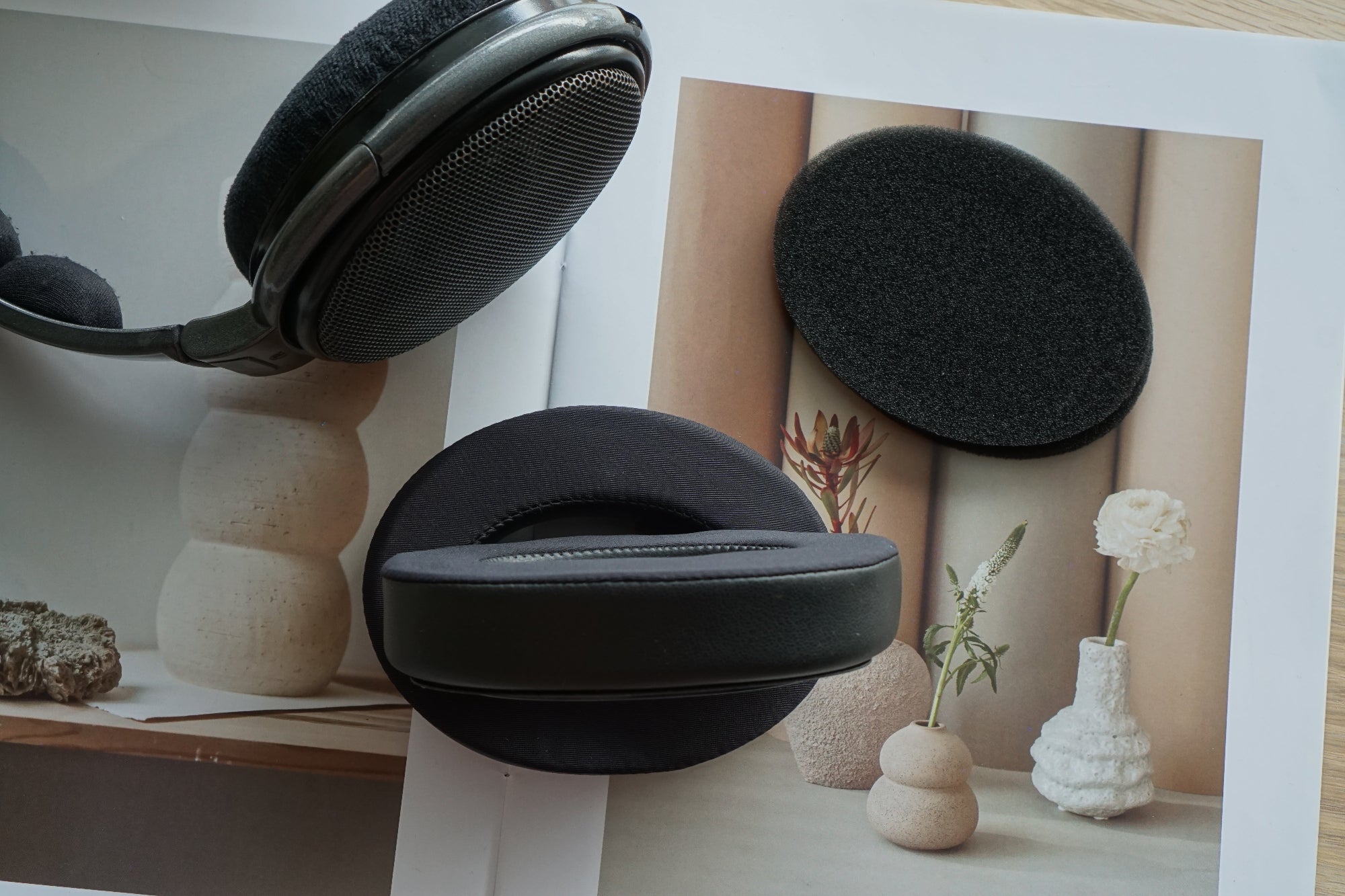 (Class B Cooling Gel) Earpads for SENNHEISER HD600 / HD650 Cooling Gel Replacement Earpad with Bracket & Foam Filter