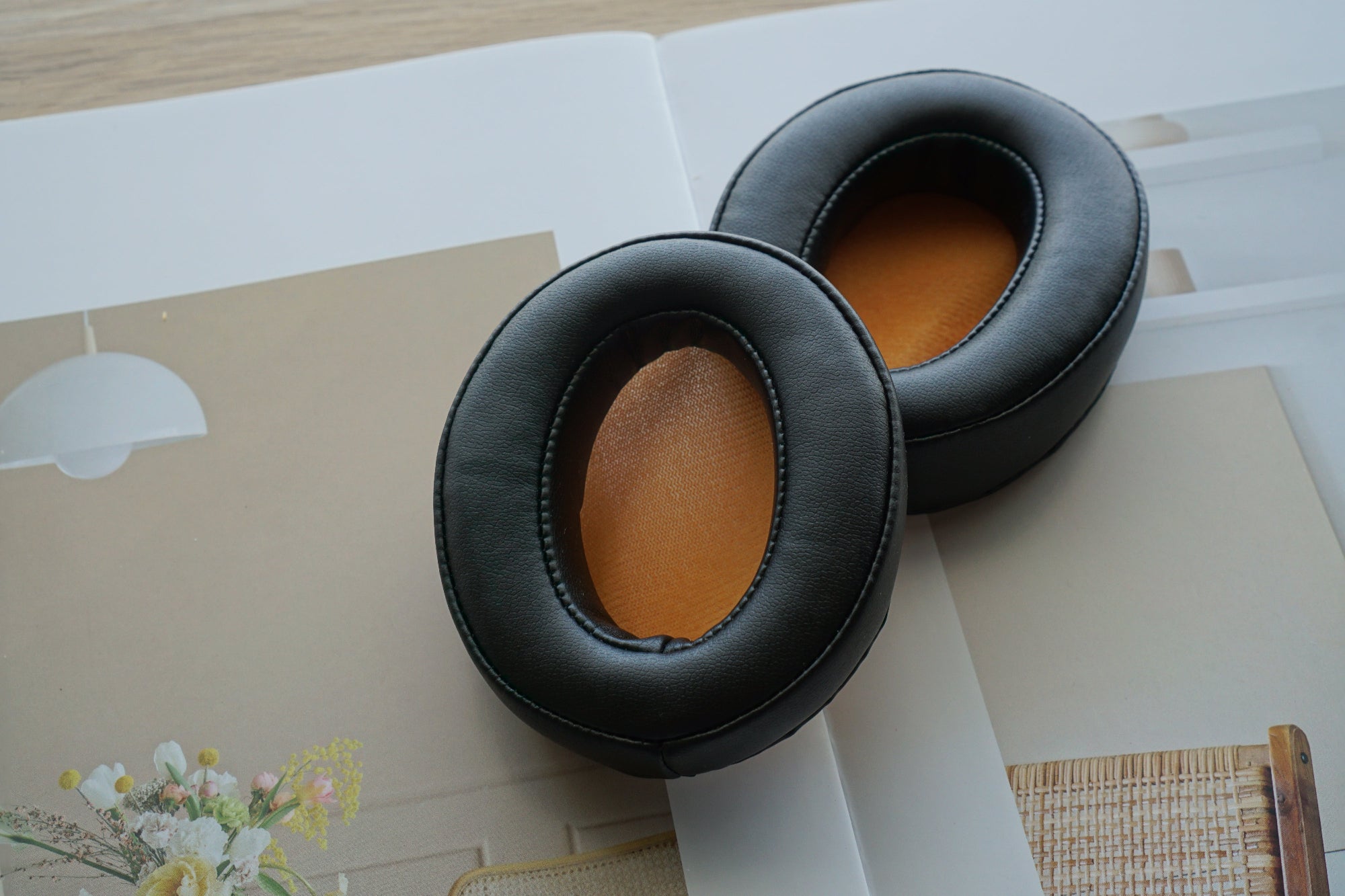 (Class B Protein) Earpads for Sennheiser Momentum 2.0 Protein Leather Replacement Earpad with Bracket & Filter