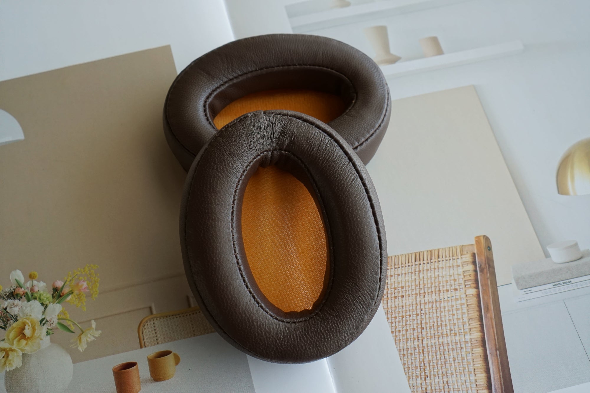 (Class A Lambskin) Earpads for Sennheiser Momentum 2.0 Lambskin Leather Replacement Earpad with Bracket & Filter