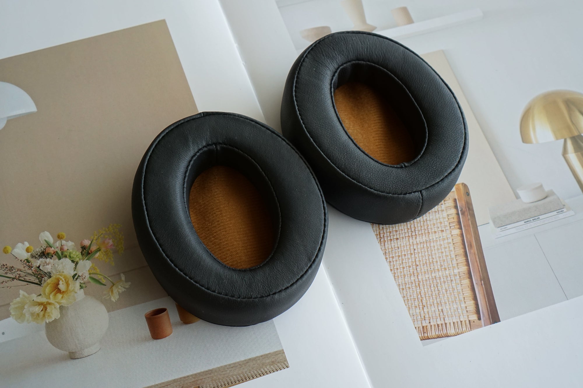 (Class A Lambskin) Earpads for Sennheiser Momentum 2.0 Lambskin Leather Replacement Earpad with Bracket & Filter
