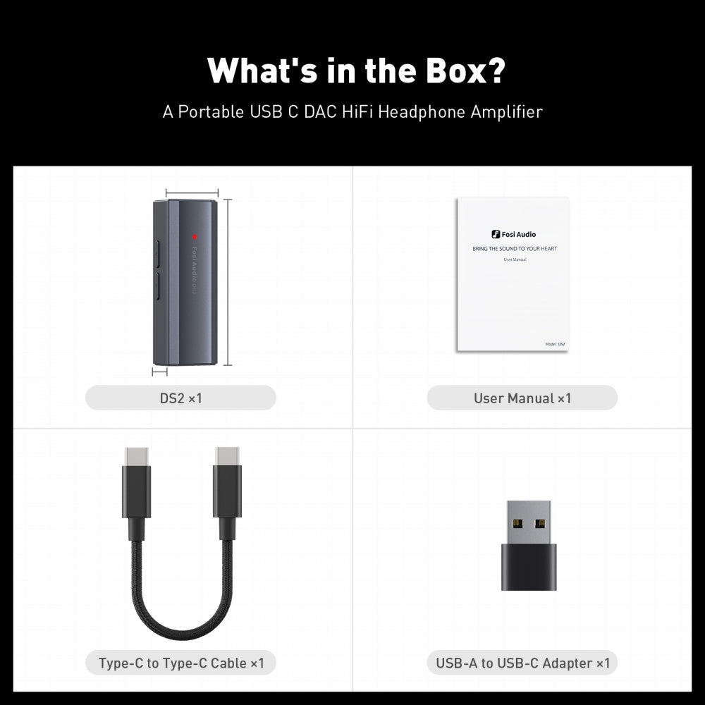 Fosi Audio DS2 Dual CS43131 Portable USB DAC and Headphone Amplifier