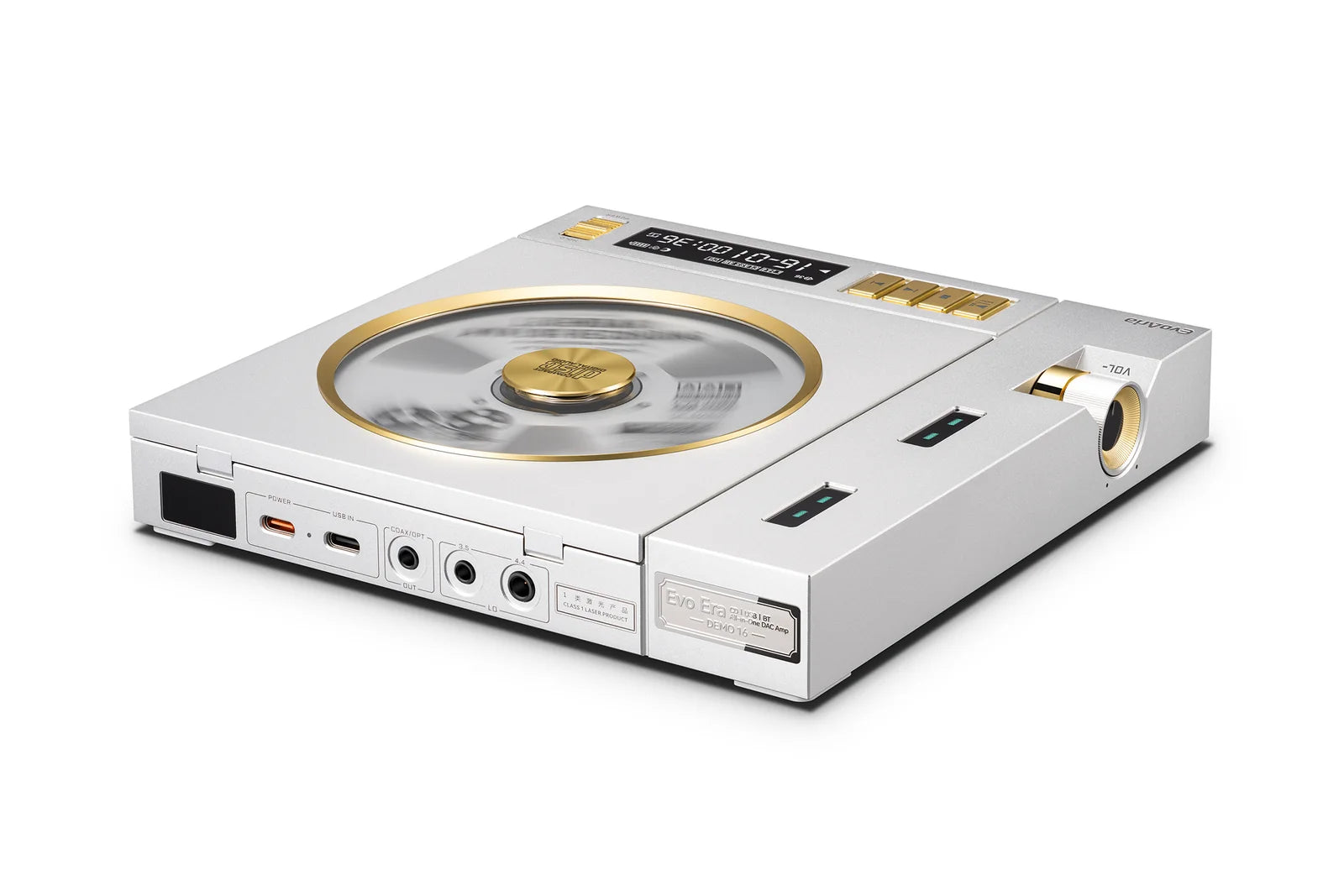 EvoAria Evo Era Portable CD Player All-In-One DAC Headphone Amplifier bluetooth lineout