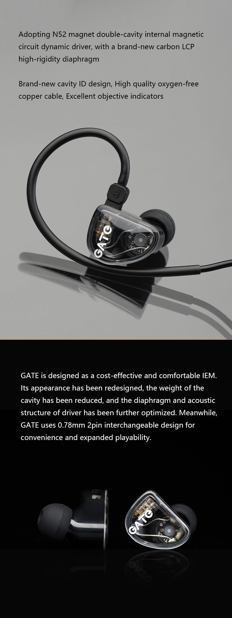 TRUTHEAR GATE In-ear Monitors | 10mm Dynamic Driver IEM | Budget Gaming Earphones