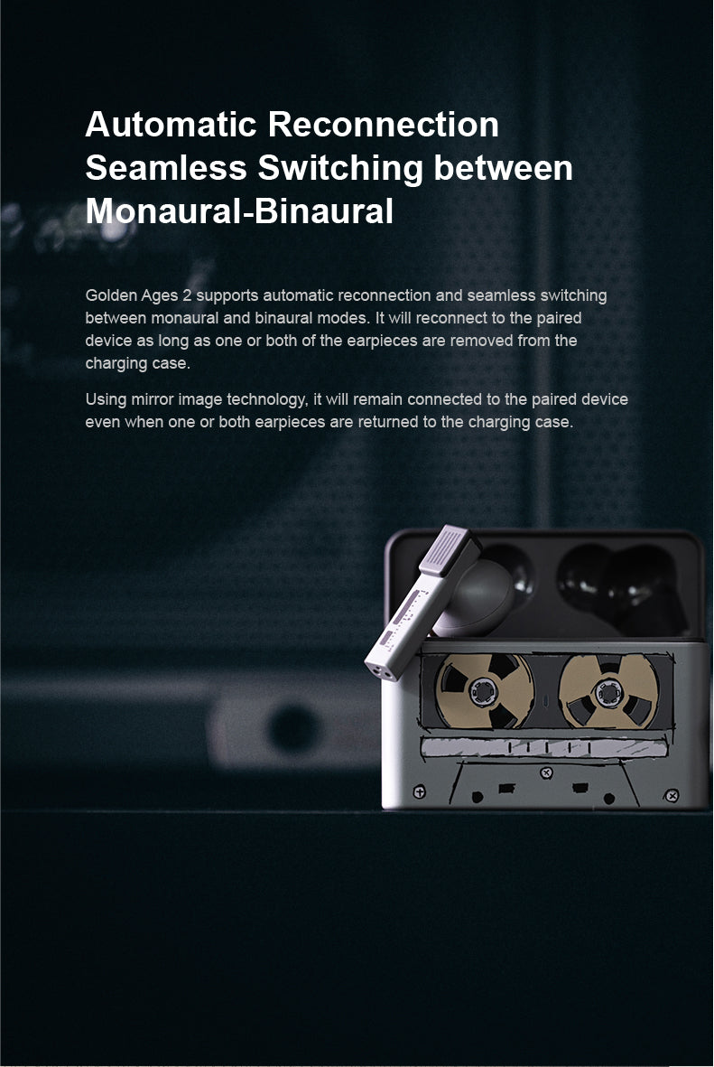 Moondrop GOLDEN AGES 2 - Bluetooth True Wireless TWS with 13mm Planar Magnetic Driver