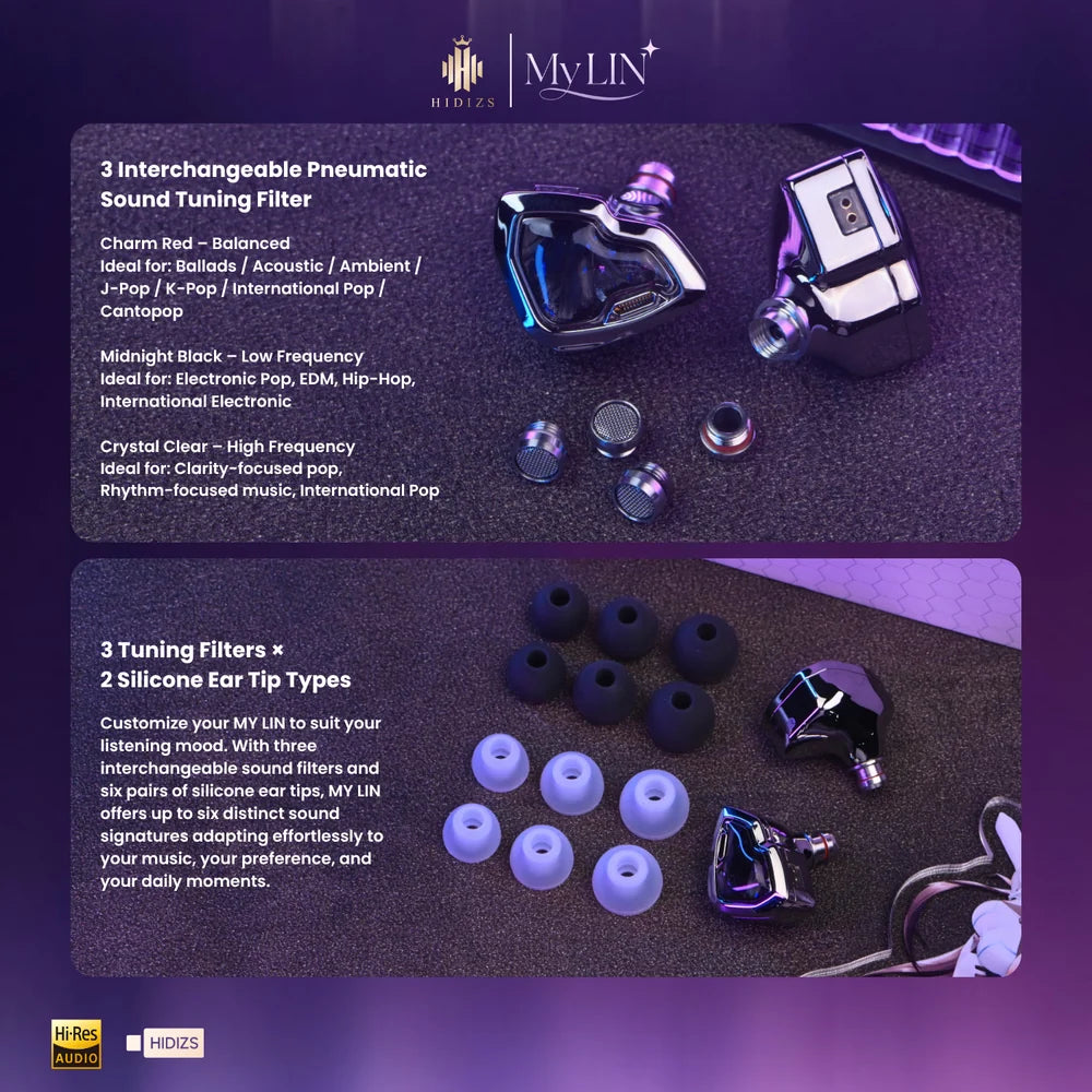 HIDIZS MY LIN Hybrid Hi-Fi In-Ear Monitor audiophile iem earphone