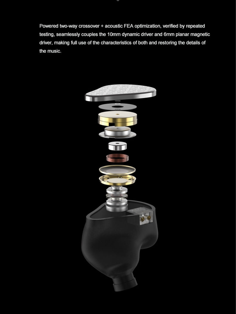 Moondrop May | 2 drivers sapphire dynamic driver + 6mm annular planar magnetic driver IEM