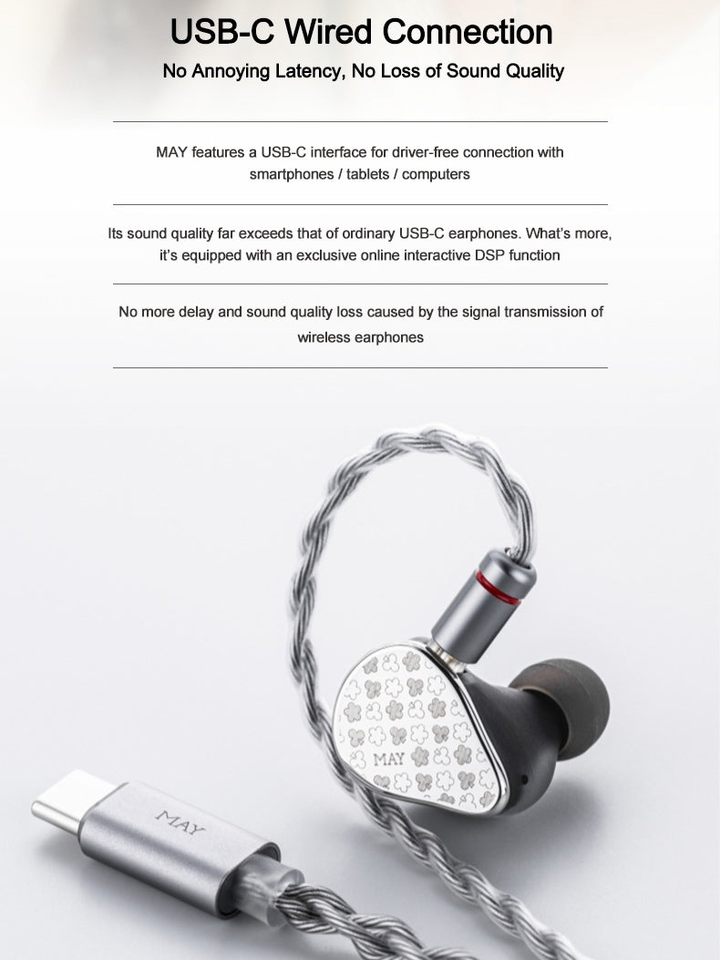 Moondrop May | 2 drivers sapphire dynamic driver + 6mm annular planar magnetic driver IEM