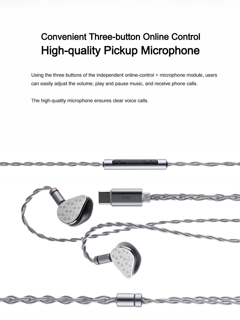 Moondrop May | 2 drivers sapphire dynamic driver + 6mm annular planar magnetic driver IEM