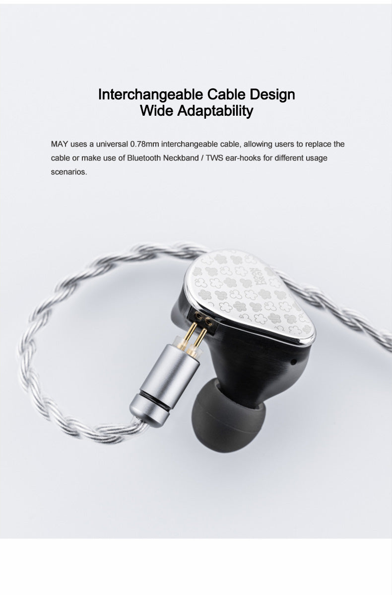 Moondrop May | 2 drivers sapphire dynamic driver + 6mm annular planar magnetic driver IEM