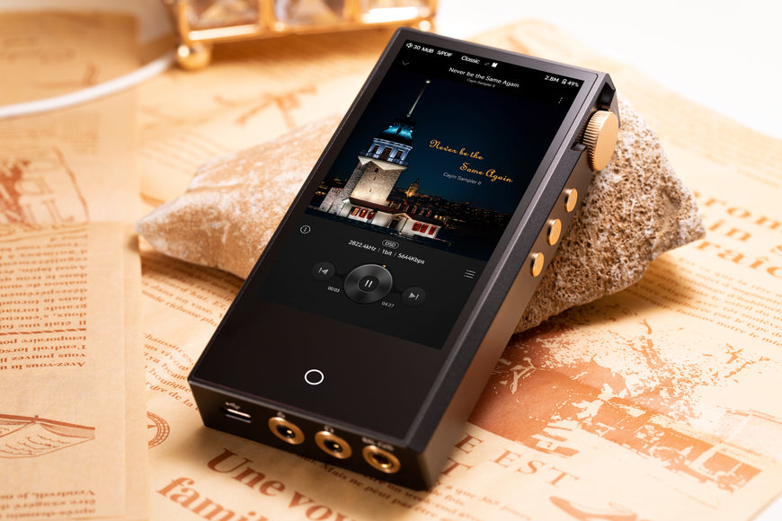 Cayin N3 Ultra - NOS Tube Portable Digital Audio Player with Dual AKM AK4493S DAC with Leather Case