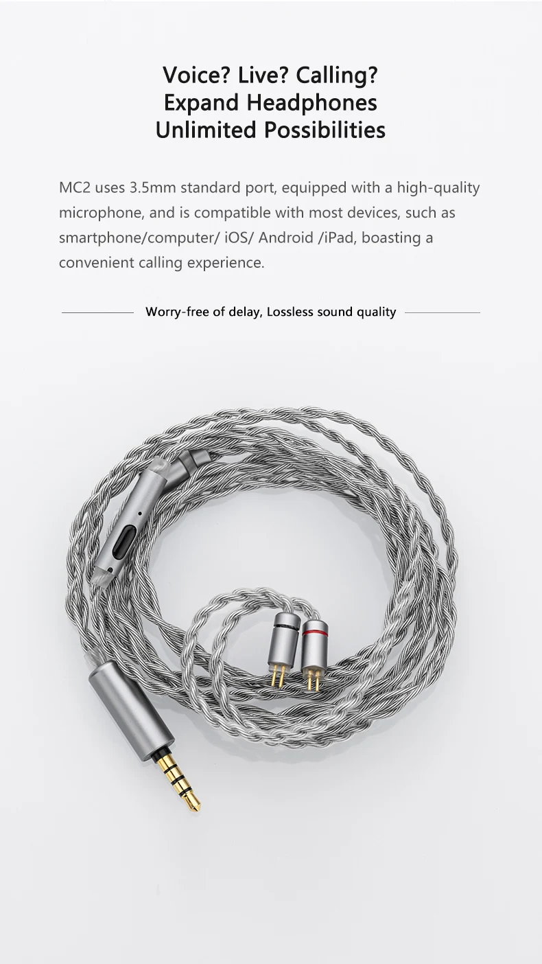 MOONDROP MC2  IEM Upgrade Cable with Microphone