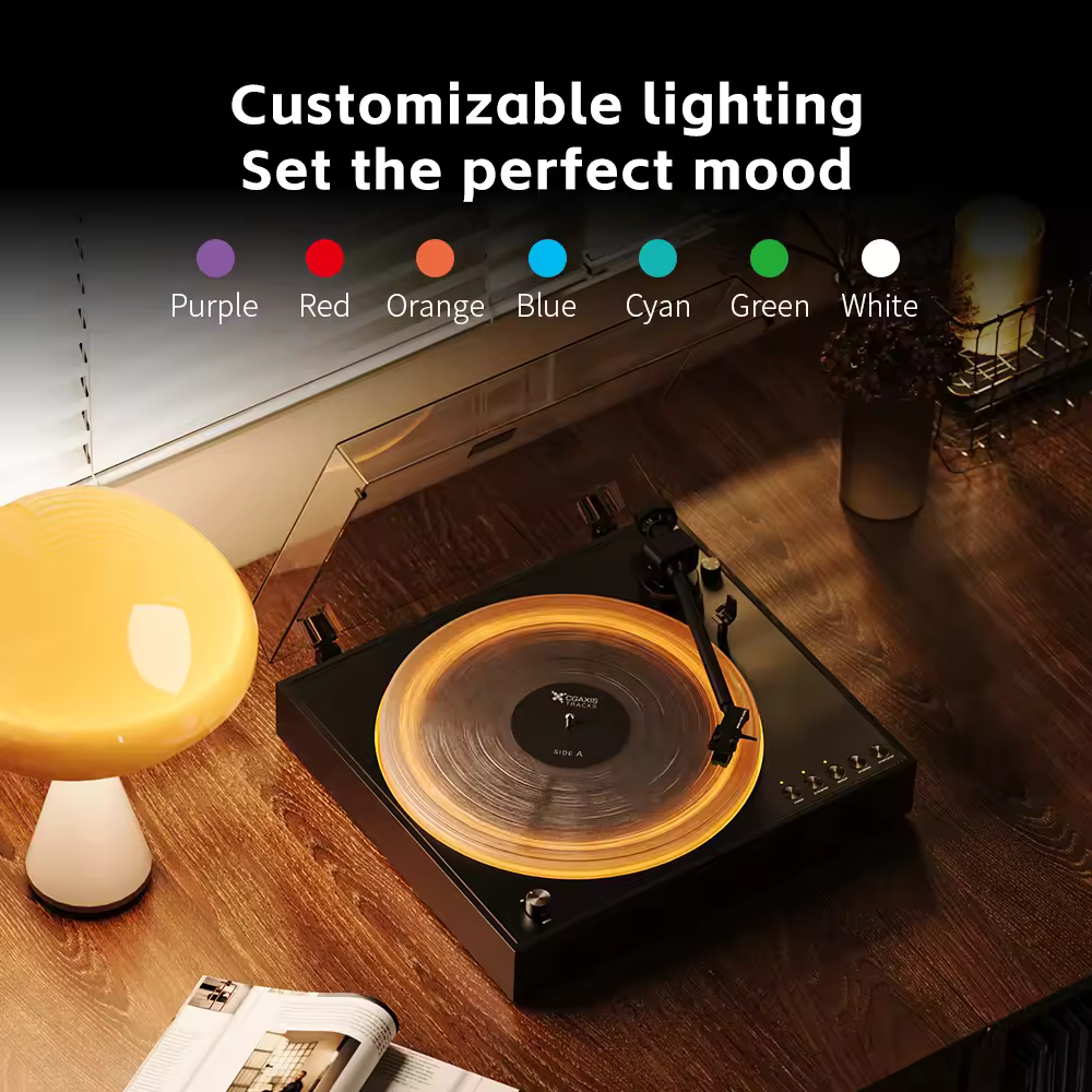 FIIO TT11 Fully Bluetooth Vinyl Automatic Turntable | Built-in Preamp | Line & Phono Output | 2-Speed (33/45 RPM)