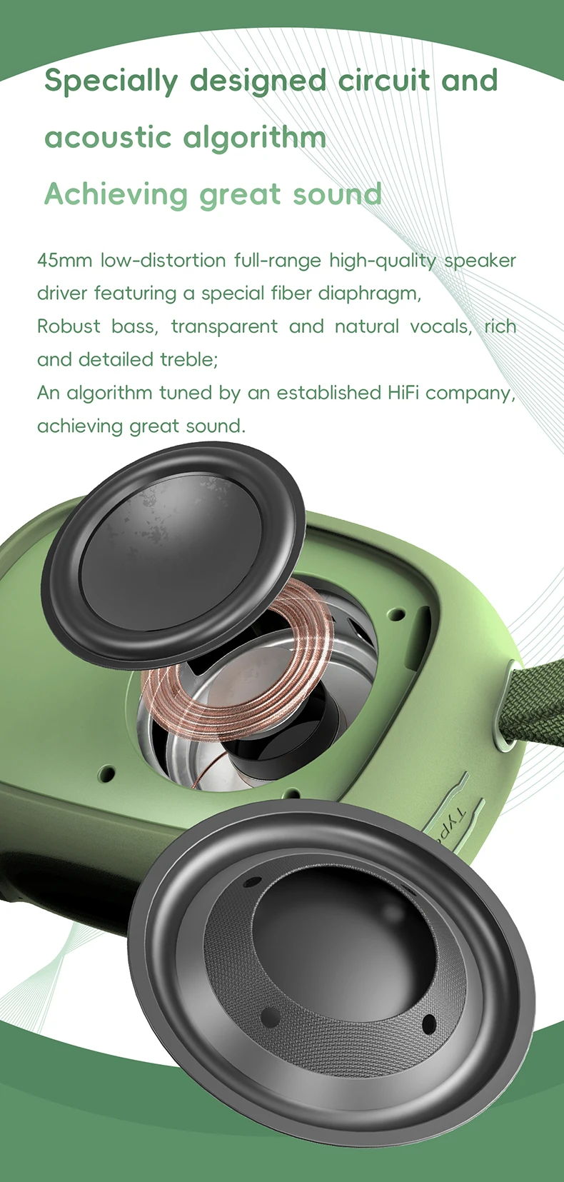 FiiO Anywhere - Mini Bluetooth Speaker for Outdoors, Camping or Hiking