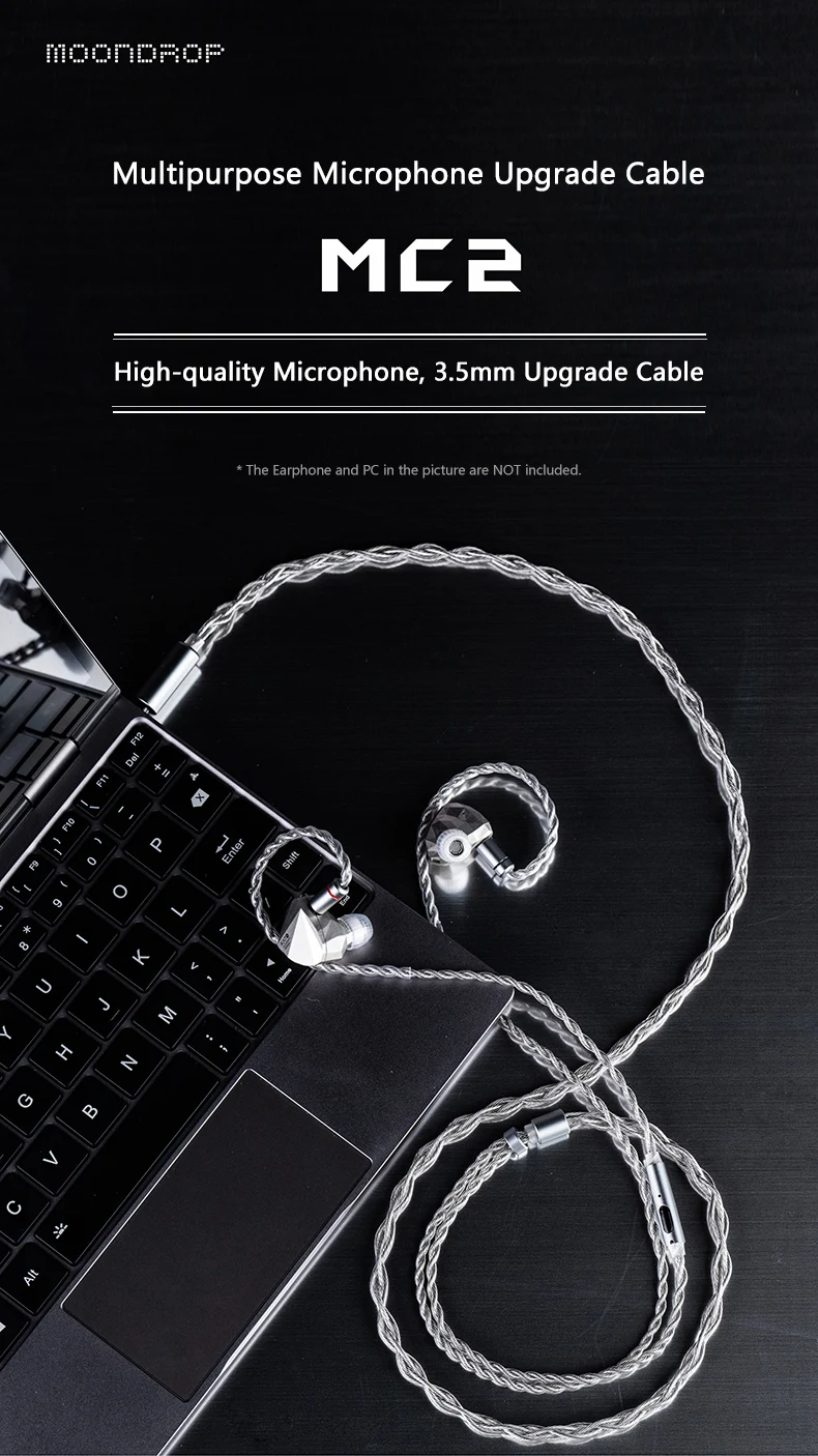 MOONDROP MC2  IEM Upgrade Cable with Microphone